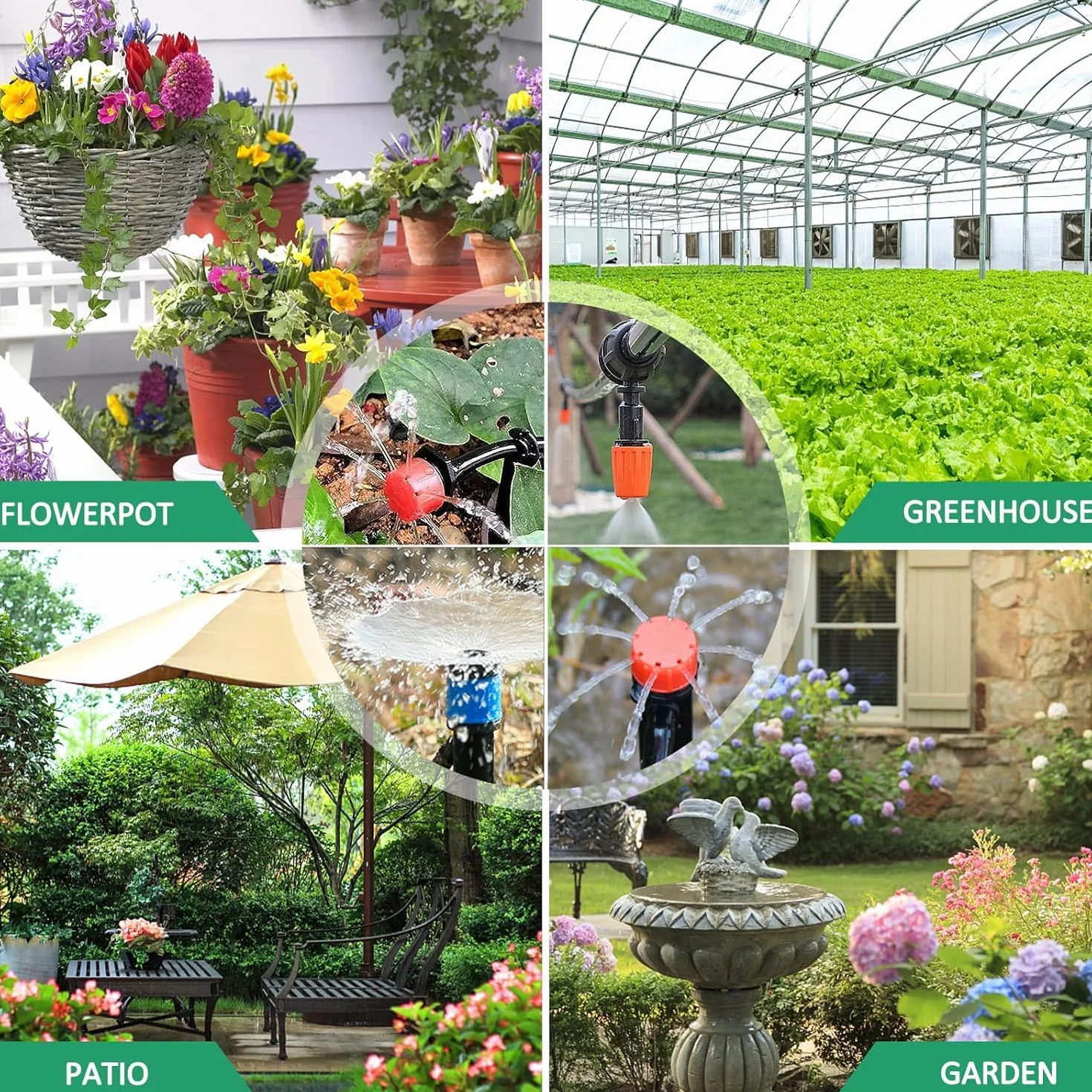 Kit Arrosage Goutte à Goutte 281 Pièces 45M +15M Tuyau pour Jardin Potager Pelouse