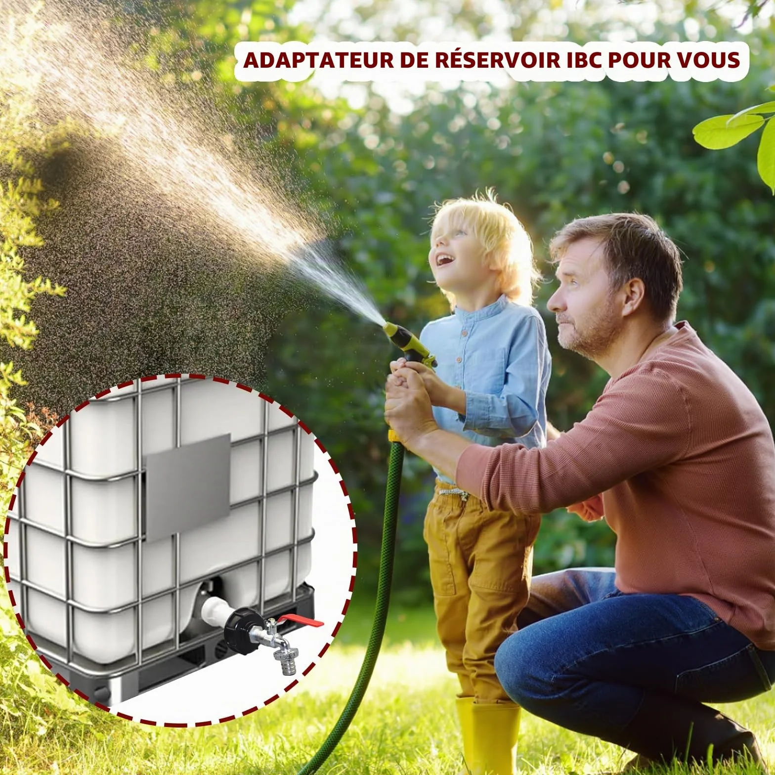 Robinet Cuve 1000L S60X6 IBC Raccord Adaptateur