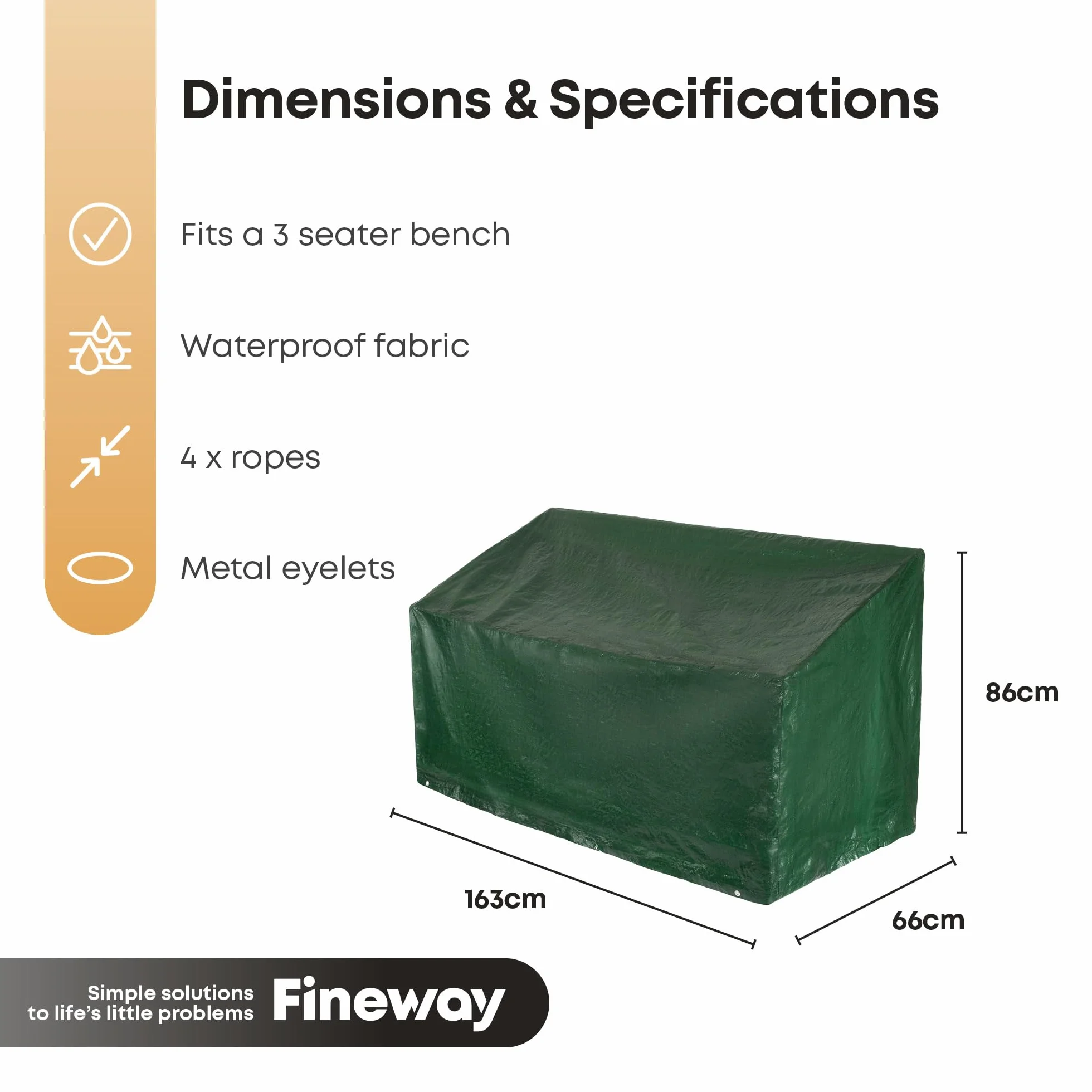 Livivo Banc de jardin 3 Seater Bench Cover