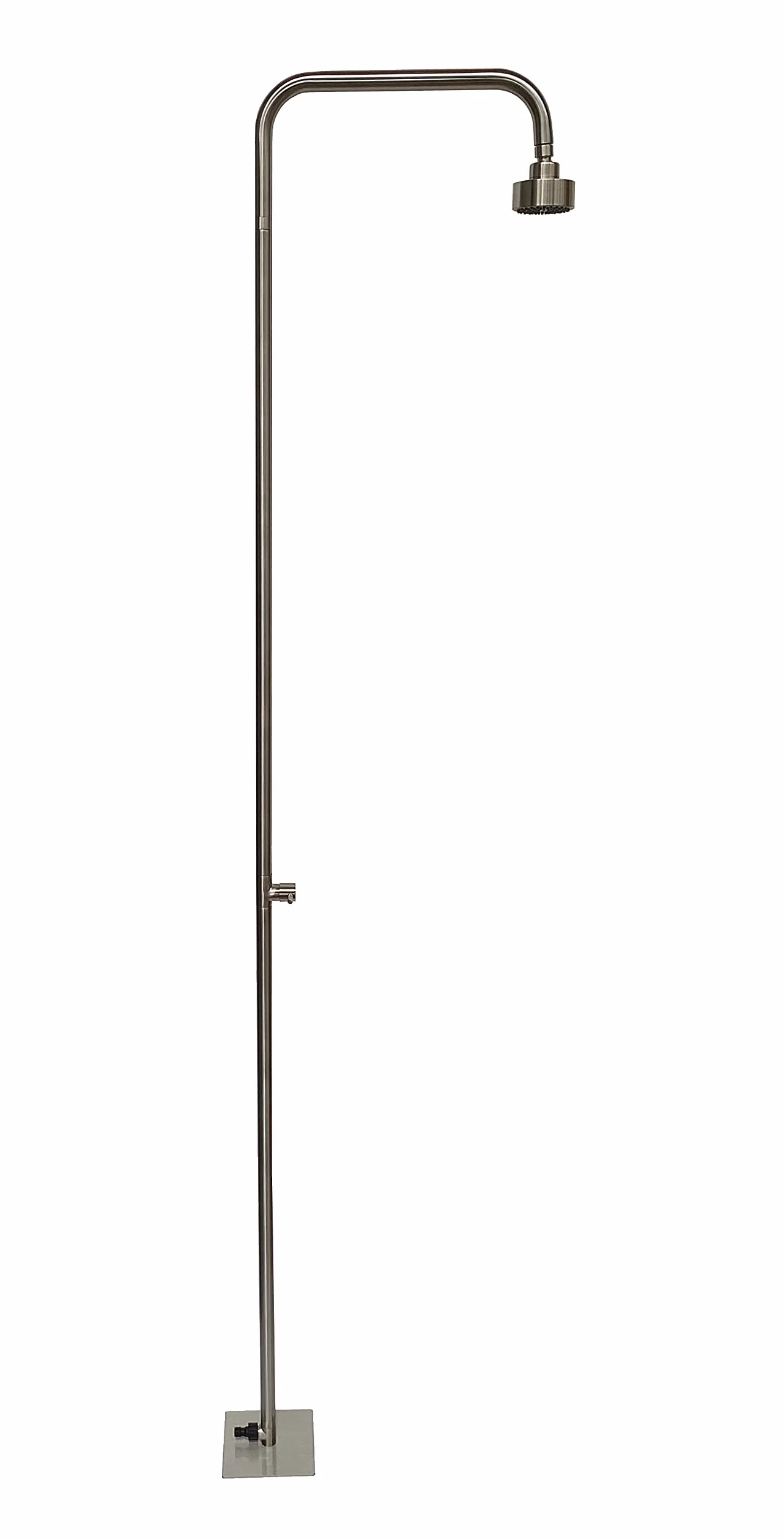 Douche de jardin extérieure Deluxe en acier inoxydable nickel brossé tête orientable