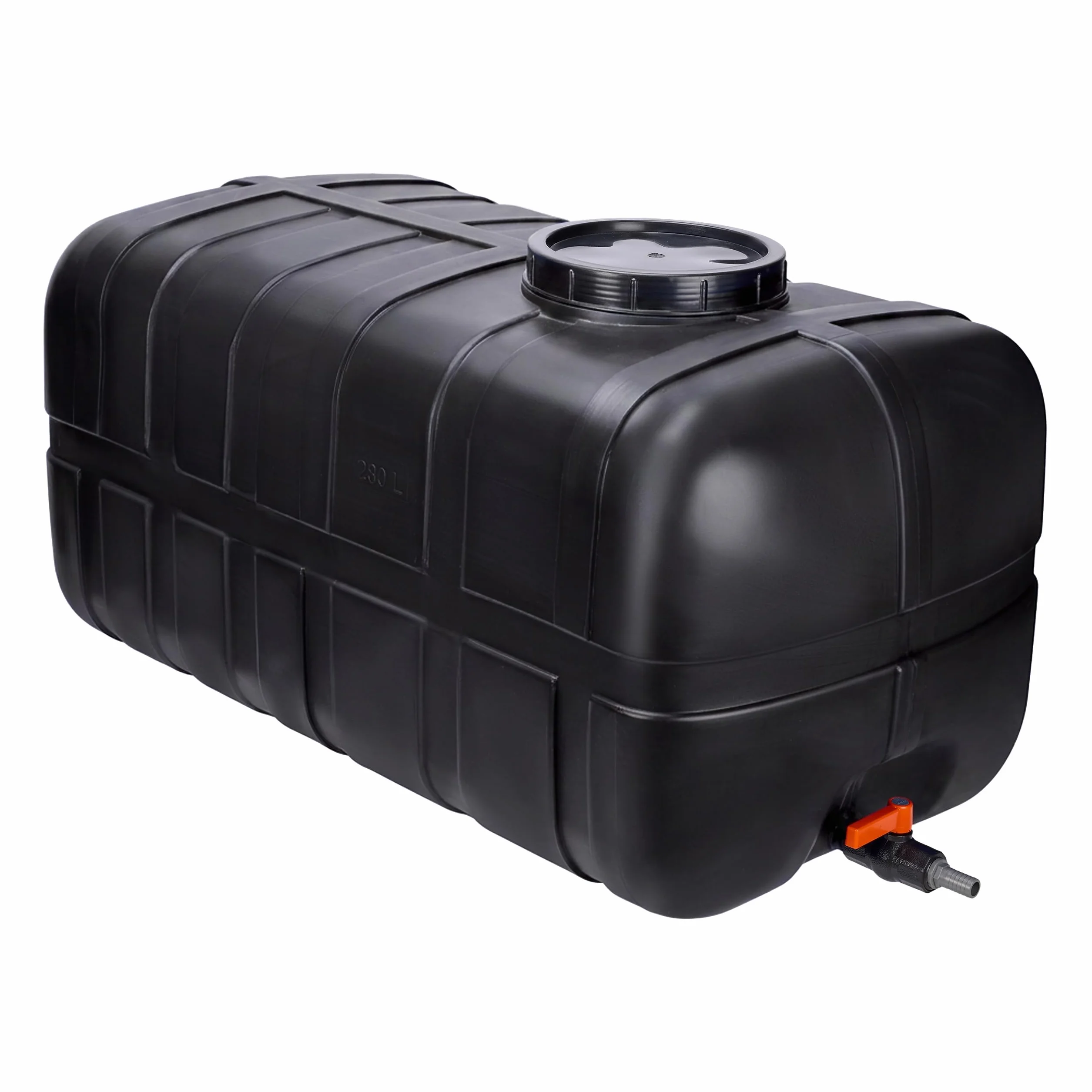 Garronda Réservoir d’Eau 280 litres avec Couvercle – Grand Récupérateur d’Eau de Pluie Noir
