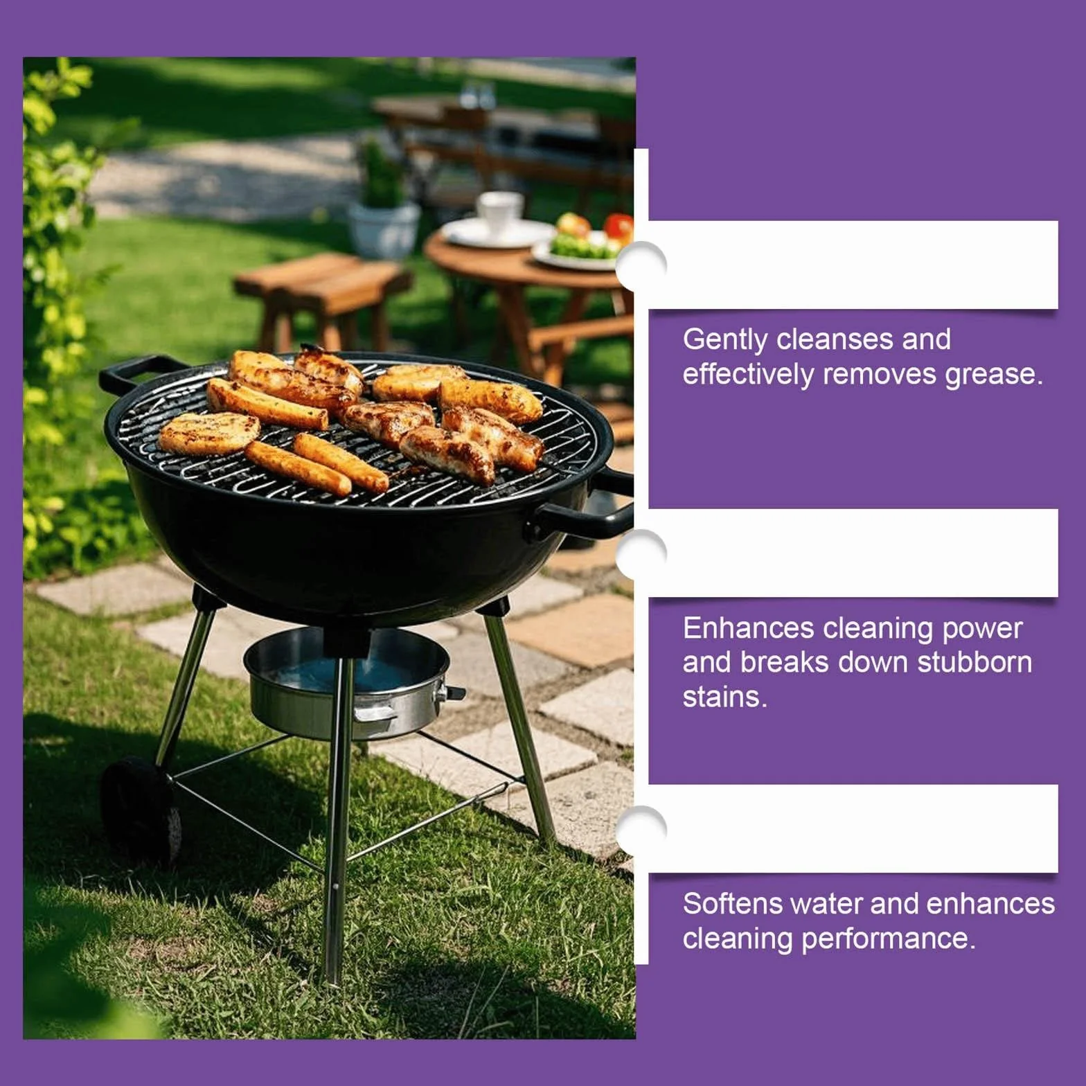 Heavy-Duty Grill Degreaser Spray BBQ Cleaner for Smoker Grease Stains