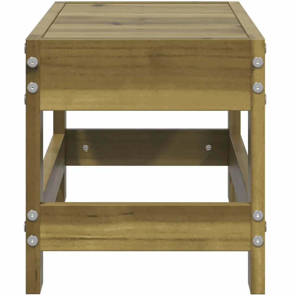 Tabouret de jardin 62 x 30 x 32 cm bois de pin imprégné autoclave design modulaire meubles extérieur balcon terrasse