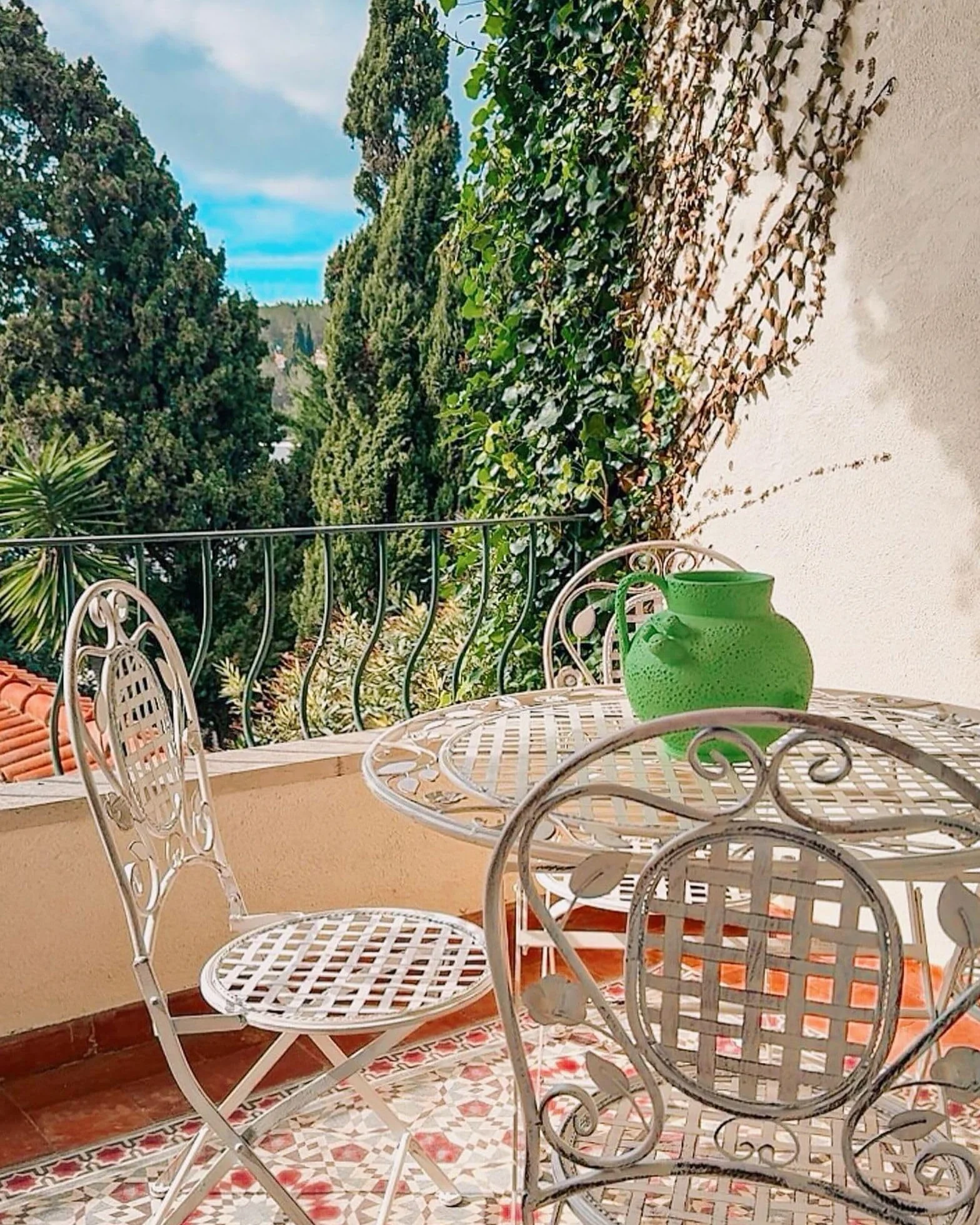Beliani Petit Table Bistrot Ronde 90 cm Pliante Blanc Cassé Jardin Terrasse