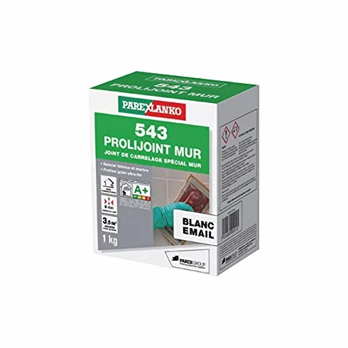 Joint carrelage PAREXLANKO 543 Prolijoint Mur - Blanc Email - 1 kg - L543BLANC01