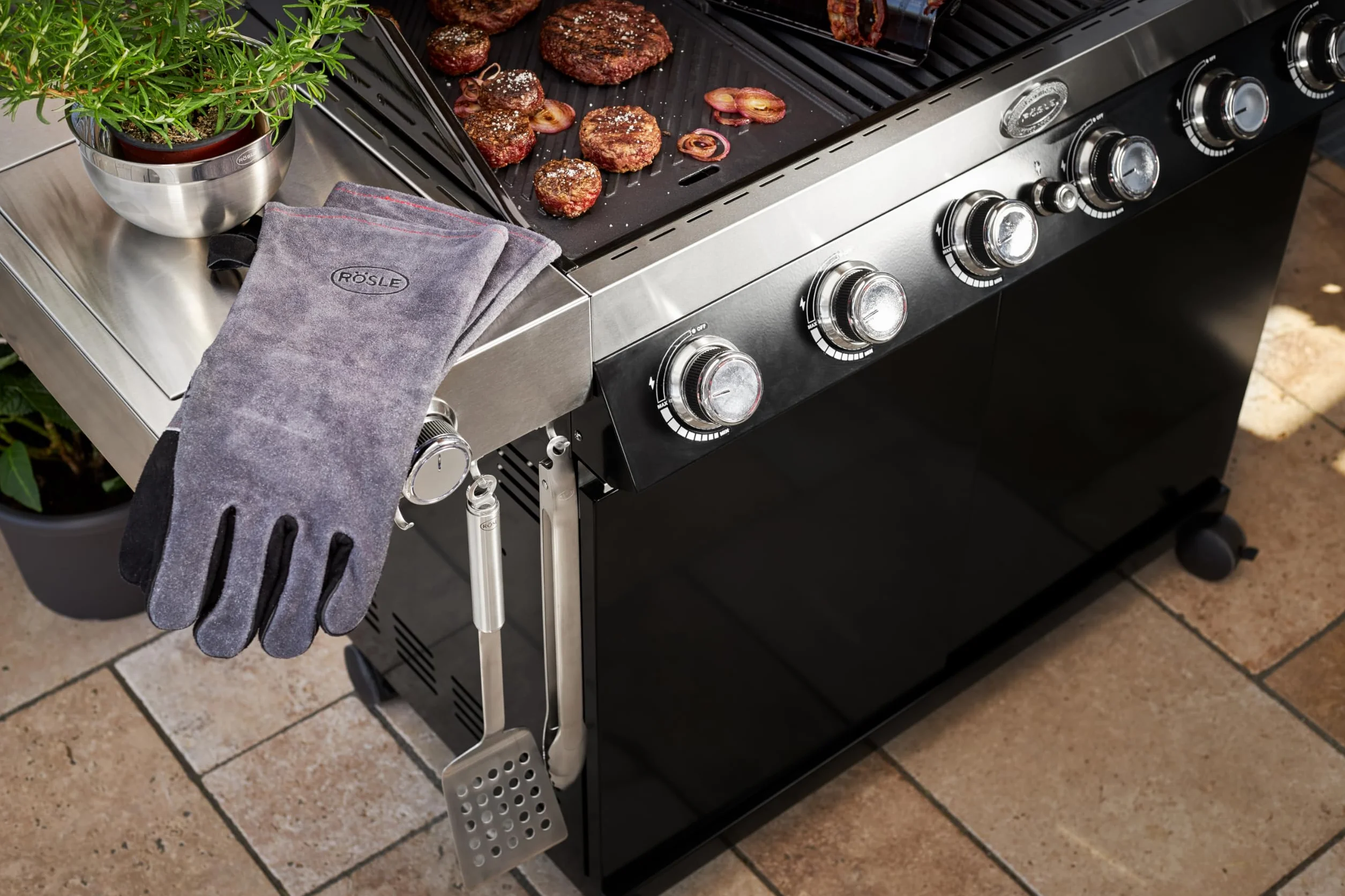 RÖSLE Gants de barbecue en cuir, taille universelle 24/XL