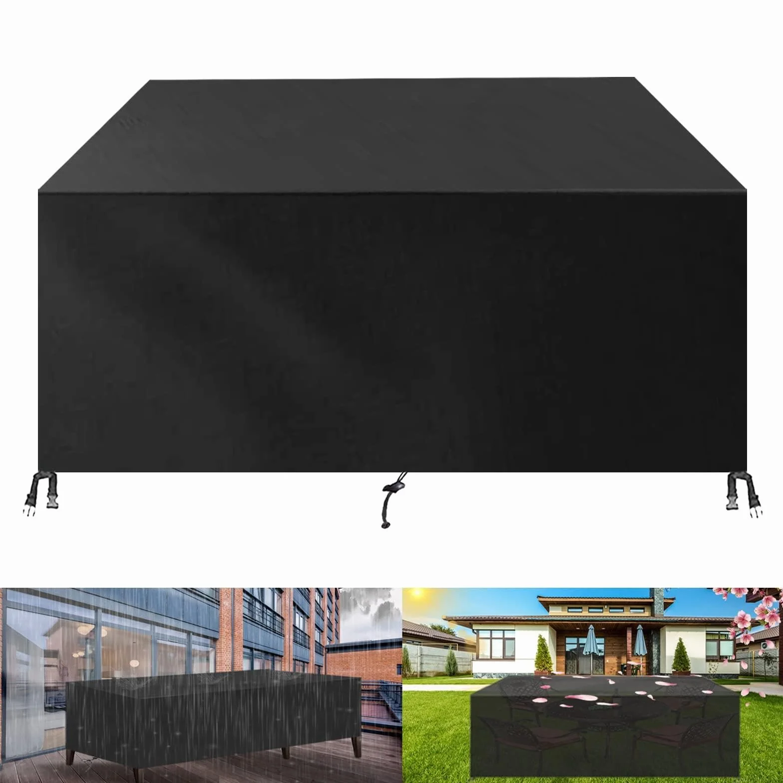 Bâche Table de Jardin 280x220x85cm 420D Oxford Imperméable Hivernage Mobilier
