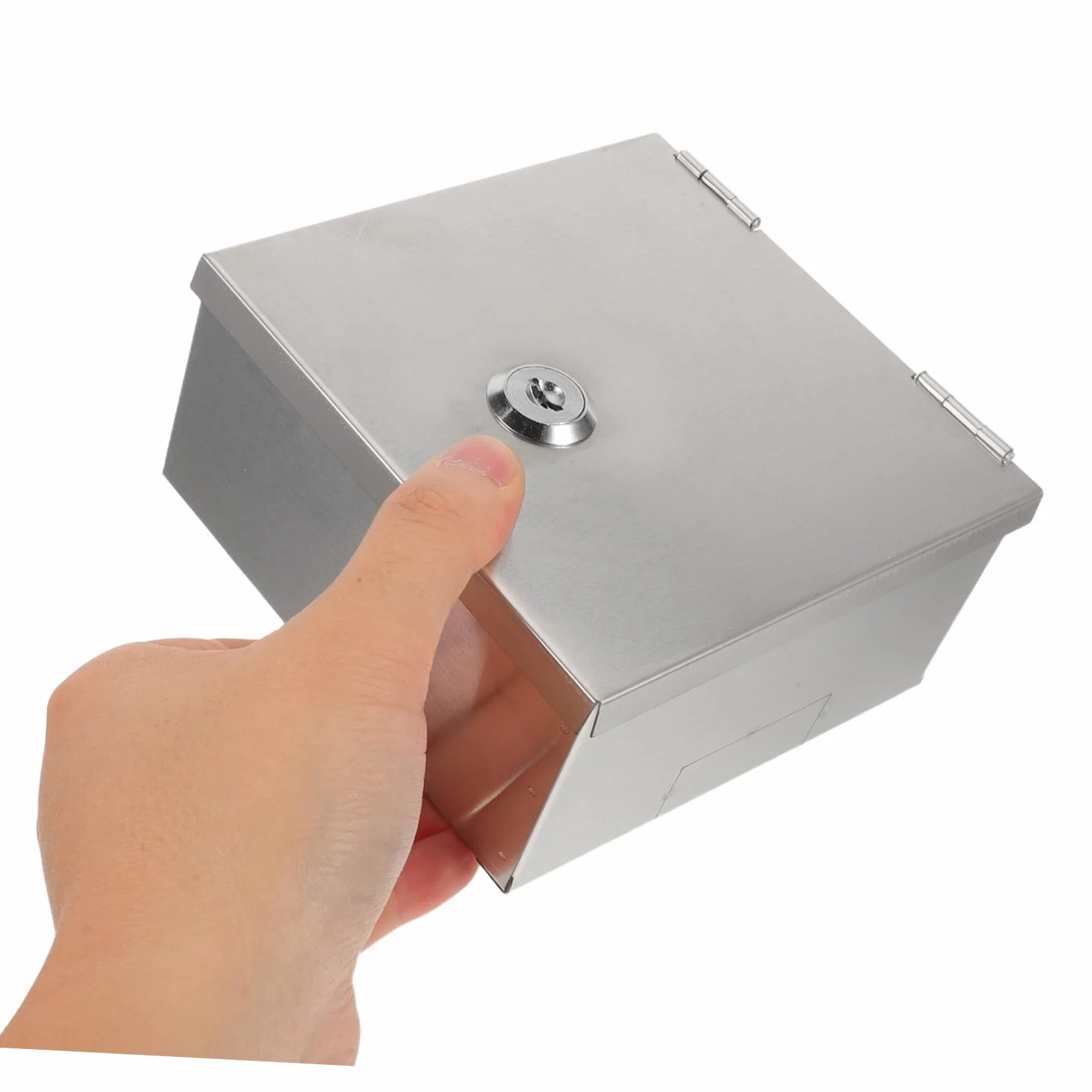 LIFKOME Boîtier de Protection Étanche pour Prise Électrique Type Acier Inoxydable avec Verrouillage Coffret Sécurisé Résistant Aux Intempéries pour Usage Extérieur et Intérieur