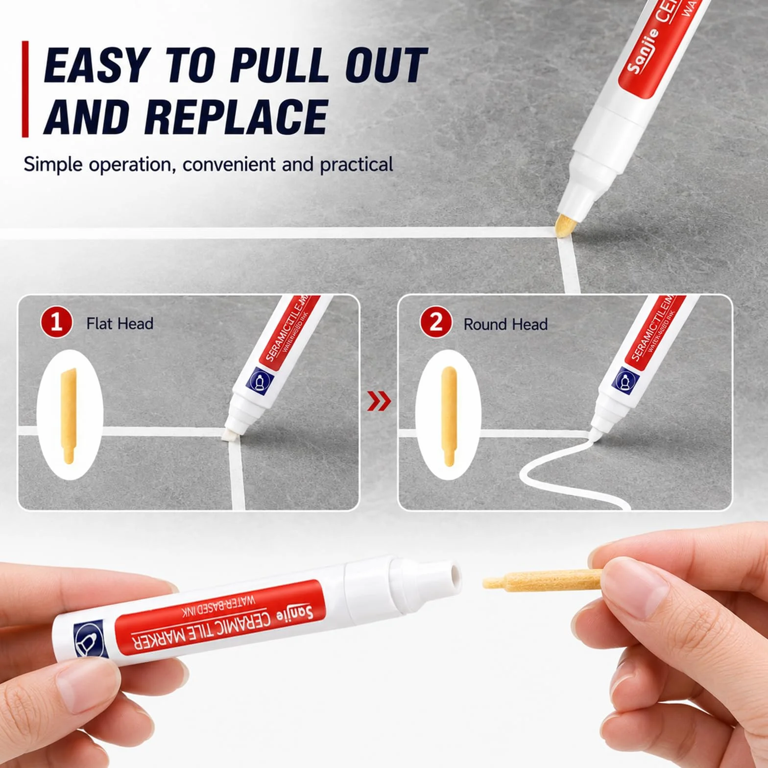 14 Stylos Joints Carrelage Blanc avec 14 Pointes de Rechange, Stylo Blancheur Joints Imperméable, Rénovateur de Joint Carrelage pour Salle de Bain, Cuisine, Murs et Sols
