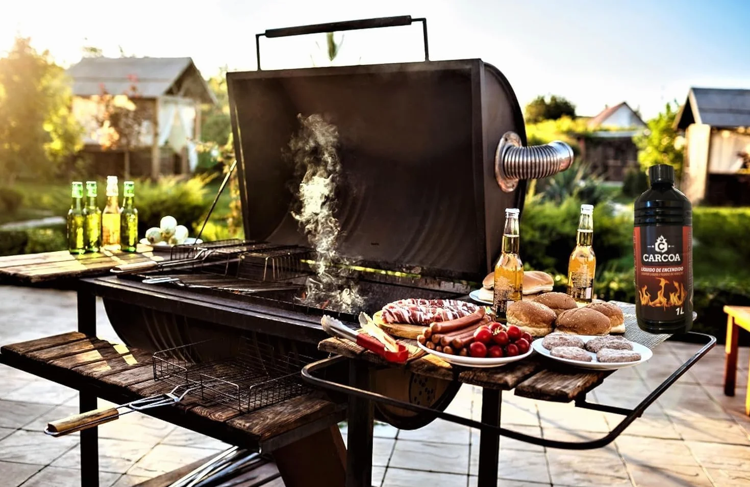 Allumage barbecue liquide à coque 1 litre allumage instantané sans odeur