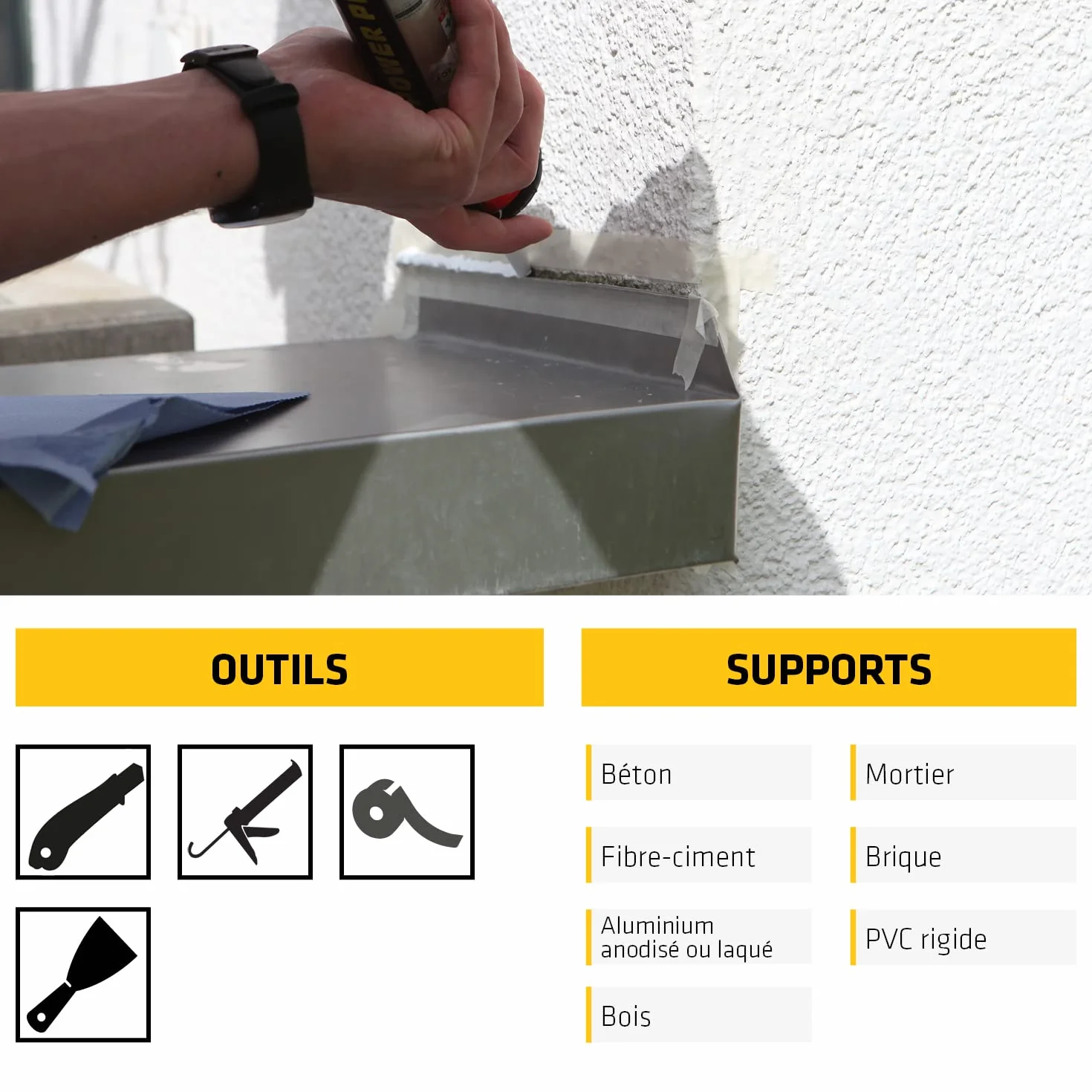 SIKA - Mastic acrylique haute performance - Lot de 3 cartouches SikaSeal-184 Maçonnerie blanc - Réparation de fissures - Joints d’étanchéité - Extérieur et intérieur - Lot de 3 x 300 ml