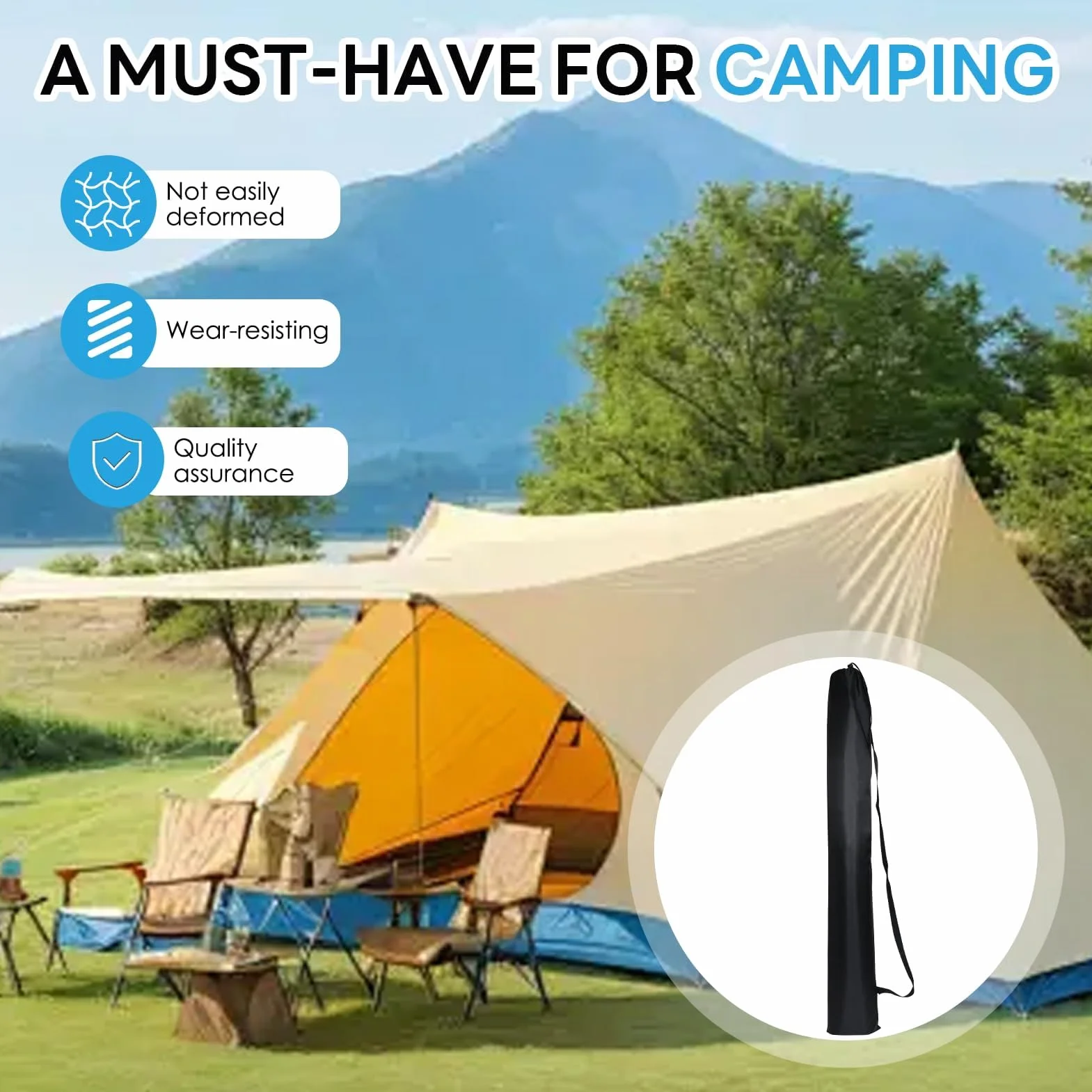 Housse de parasol de plage avec poignée, Tissu Oxford robuste, Protection de rechange