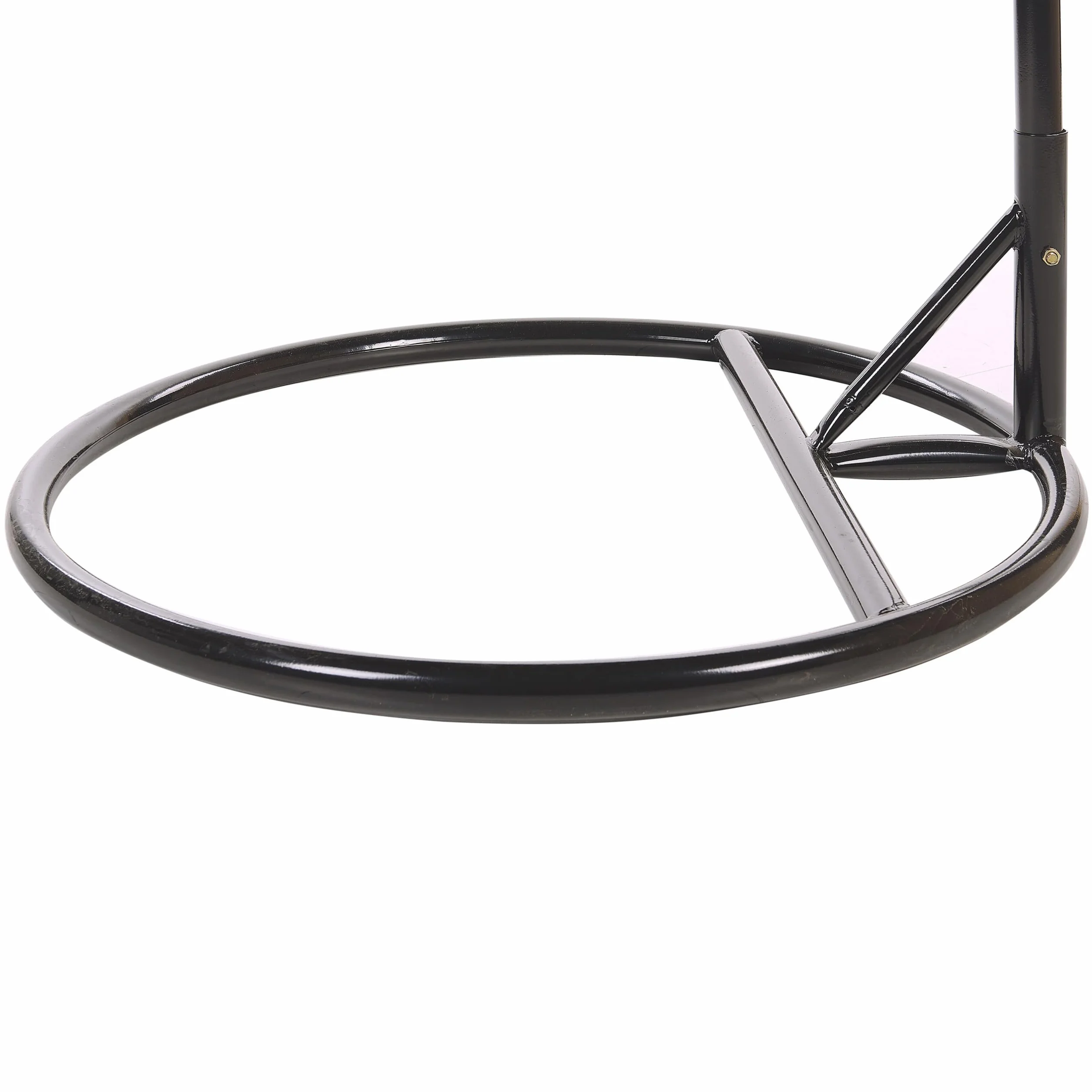 Support Pied pour Fauteuil Suspendu en Acier Noir Compatible Beliani