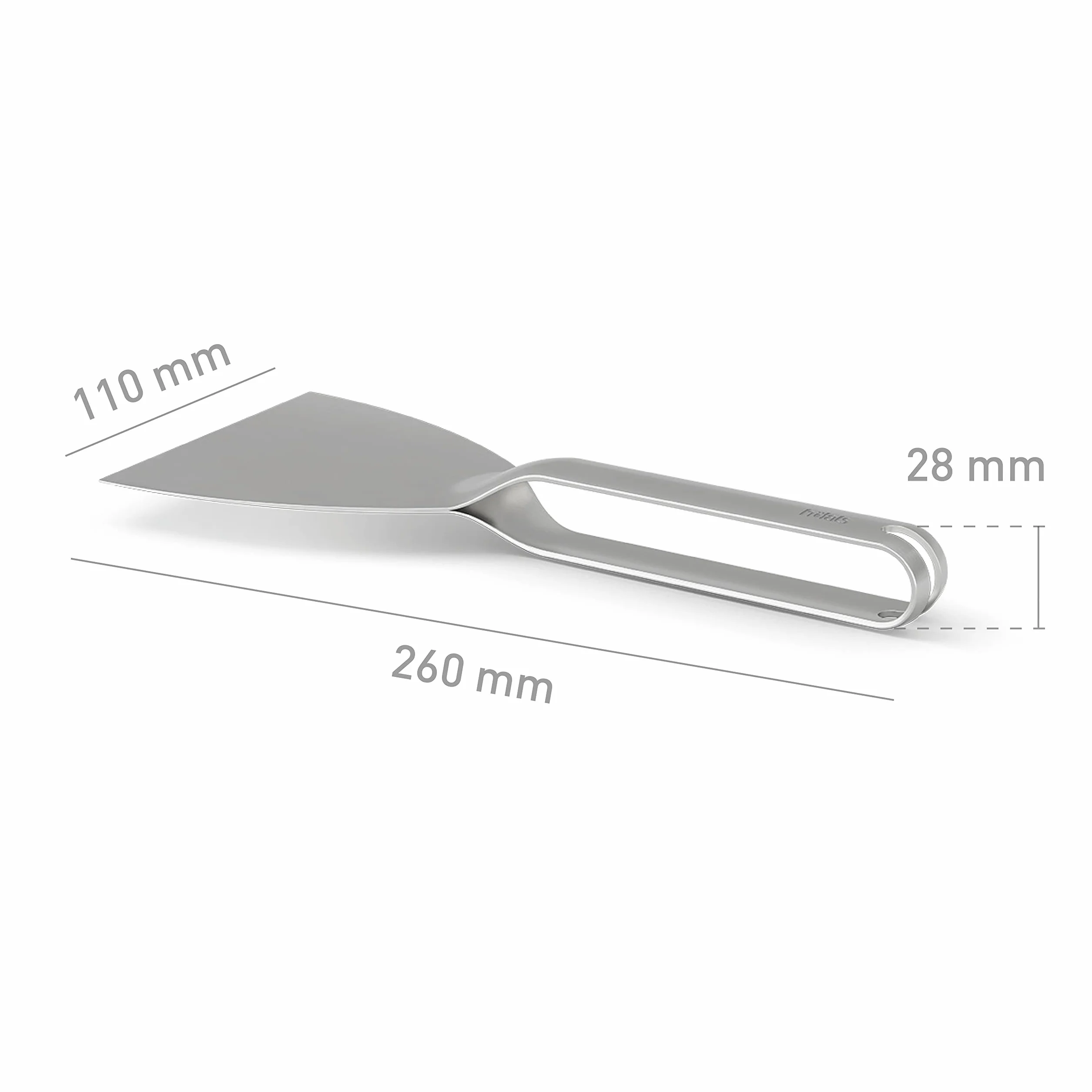 höfats Spatule argentée – Spatule barbecue en acier inoxydable, coupe et mélange
