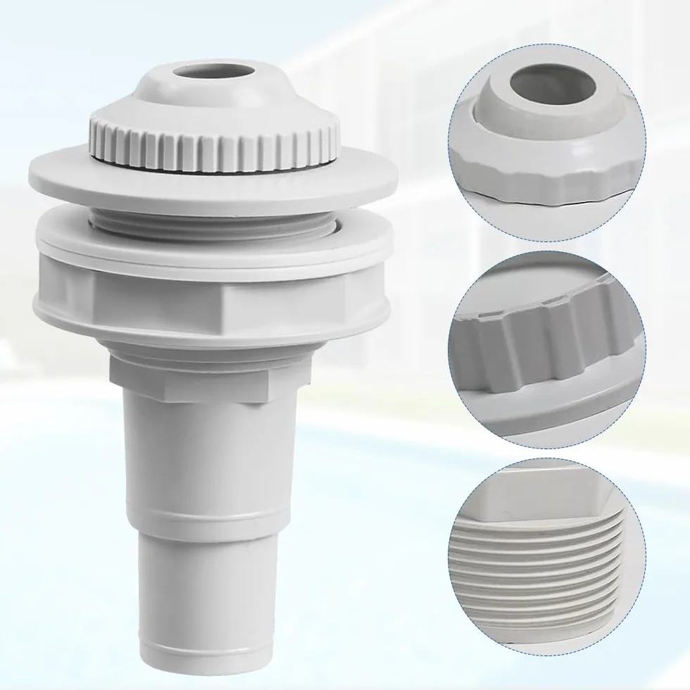 Buse d'entrée pour Piscine 32/38mm, Buse de Refoulement Ø 58 mm, Adaptateur de Tuyau réglable