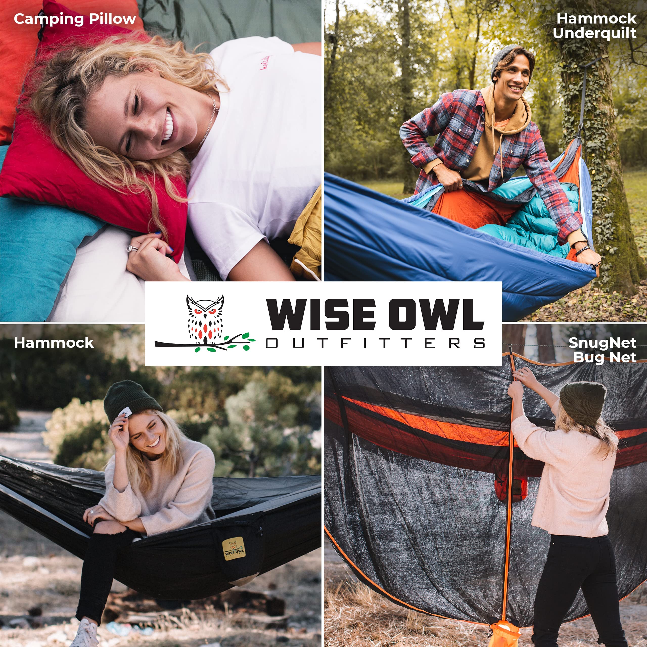 Durable Outdoor Hammock with Tree Straps (Single or Double)