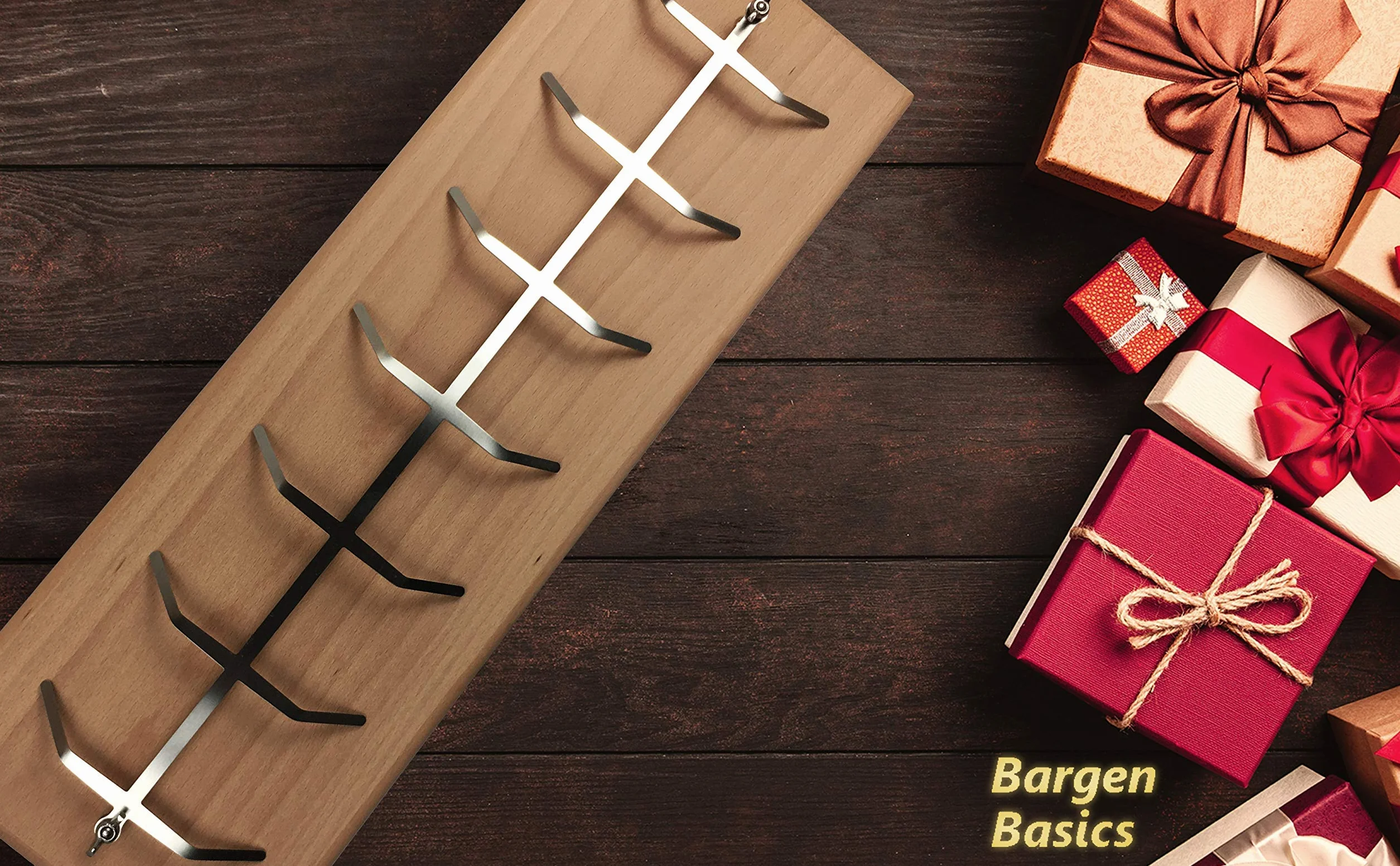 Bargen Premium Planche à Saumon en Hêtre pour Fumer ou Griller avec Support Stable