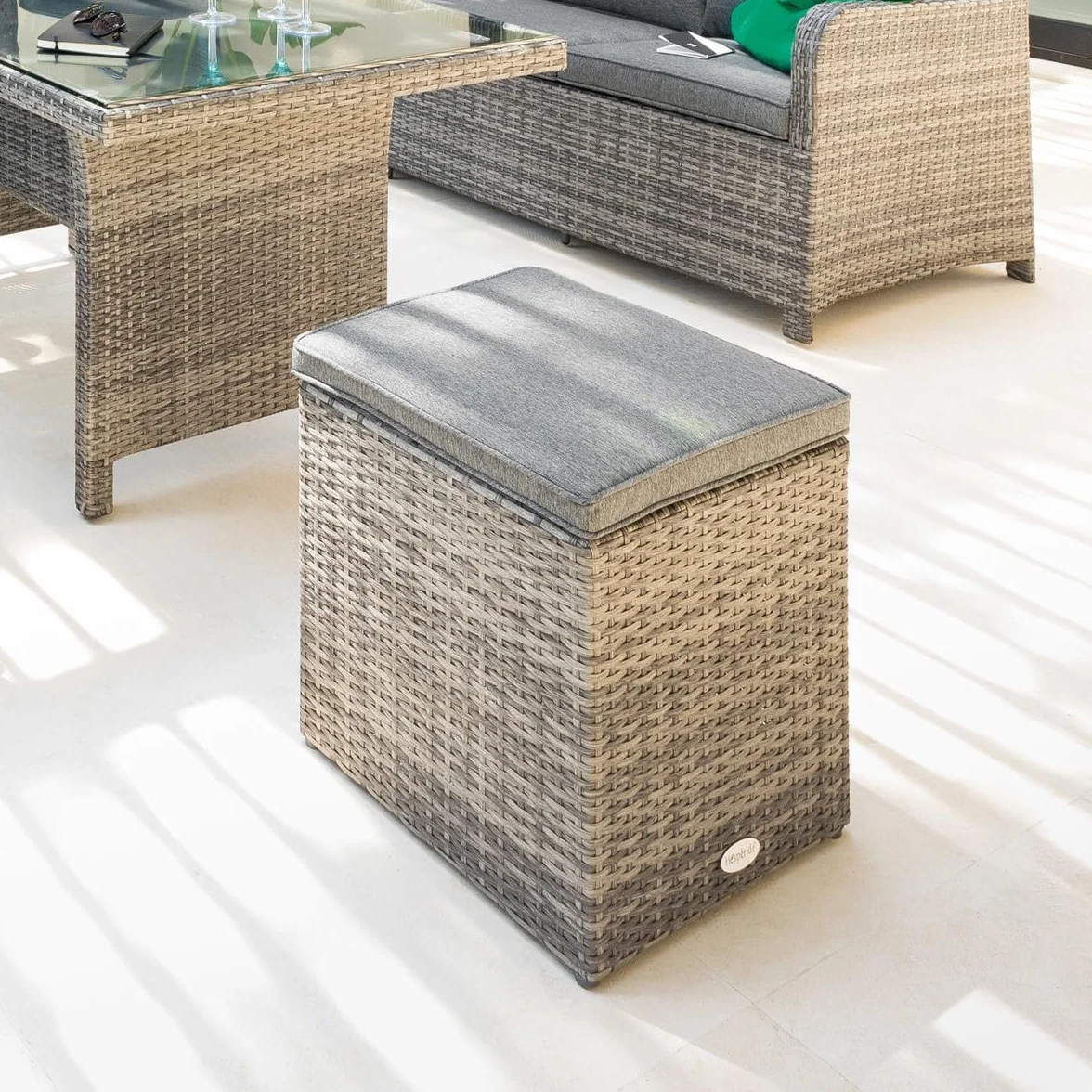 Hespéride Pouf de Jardin Mayari Terre d'ombre