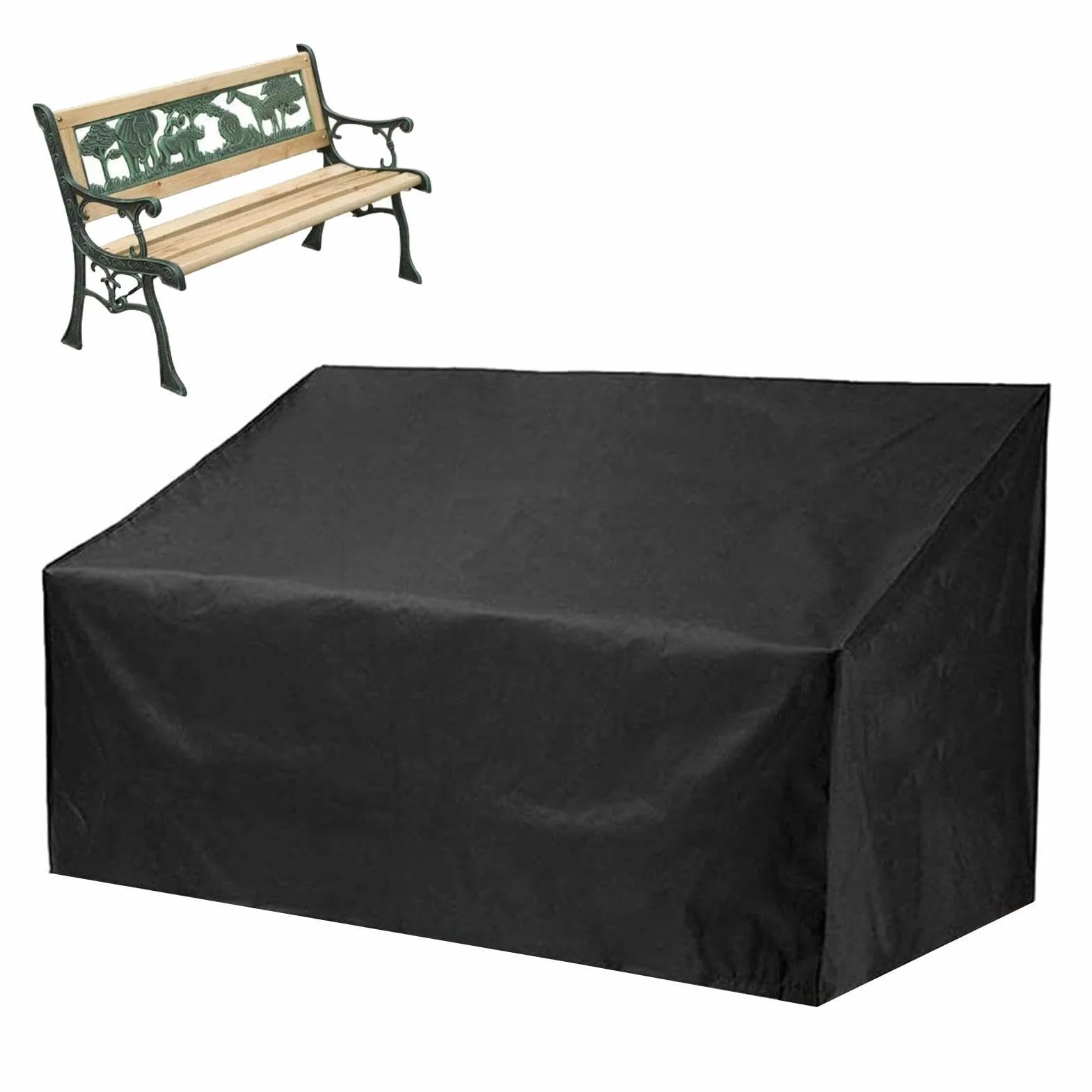 Housse de Banc d'Extérieur Imperméable Anti-UV pour Patio Chaise Causeuse