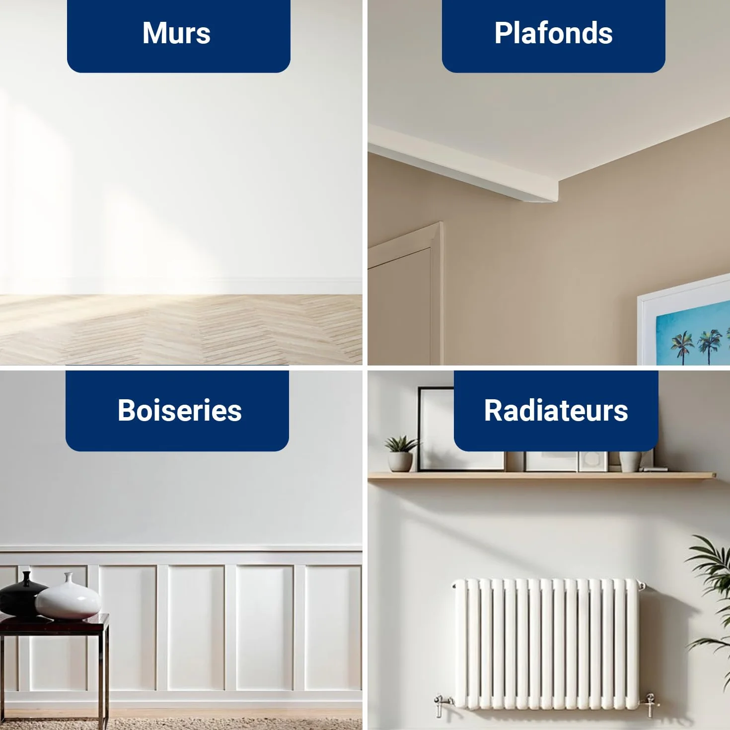RIPOLIN - Peinture Monocouche pour Murs, Boiseries & Radiateurs - Intérieur - Finition Parfaite - Haute Résistance aux Chocs & Salissures - Lessivable - Velours - 10L - Blanc