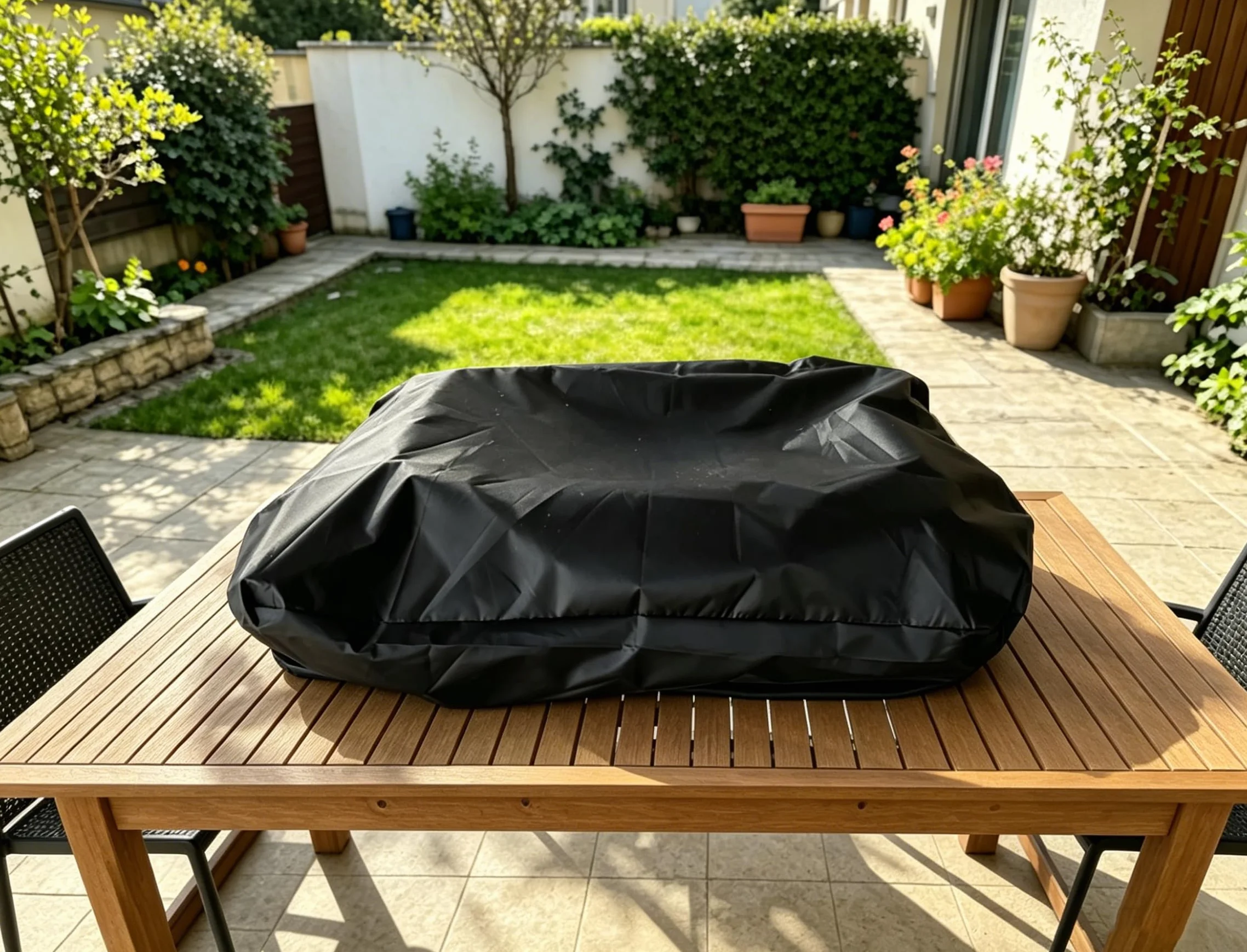 Housse de Protection pour Plancha Imperméable Anti-UV 80x60x25 cm Noir