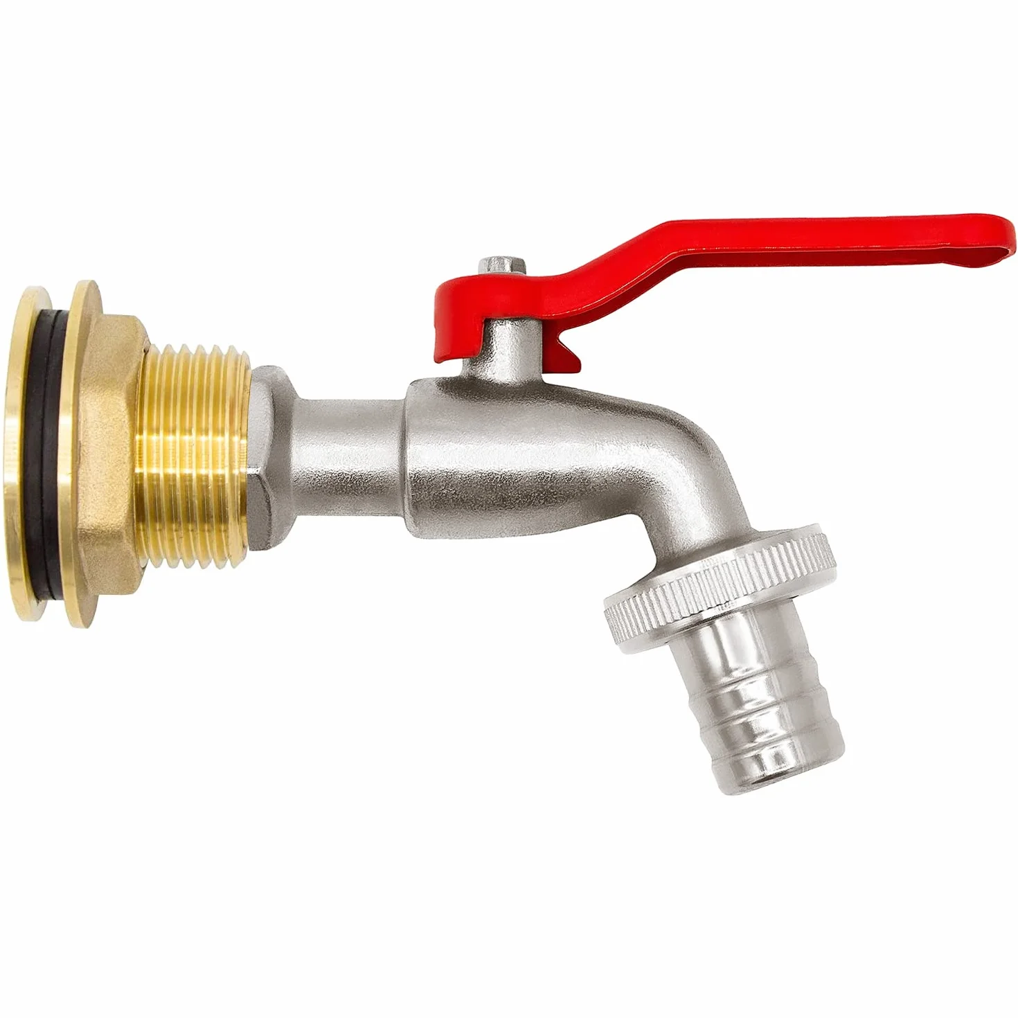 VARIOSAN Traversée de fût de Pluie Robinet de Sortie à Bille Ensemble 3/4" Laiton