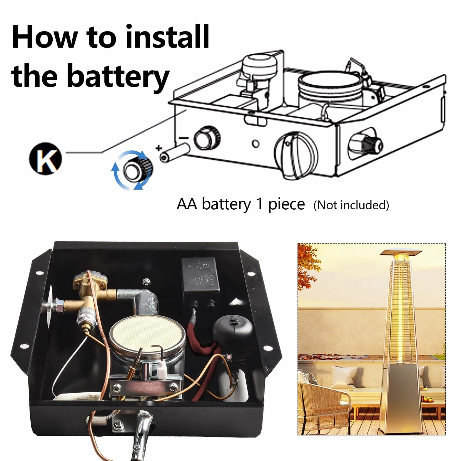 Kit De Remplacement Pour Chauffage à Gaz 22,2x18x9,8 Cm Boîtier De Commande