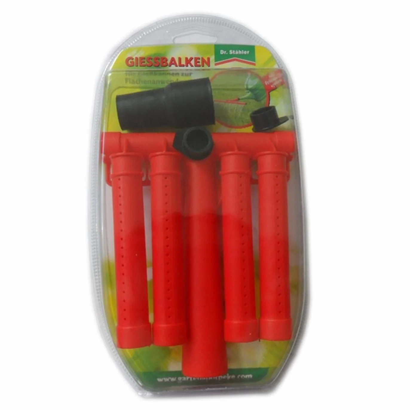 Dr. Stähler Barre d'arrosage Universelle Oscillant Rouge et Noir Plastique avec Adaptateur Arrosoirs 10-50 cm
