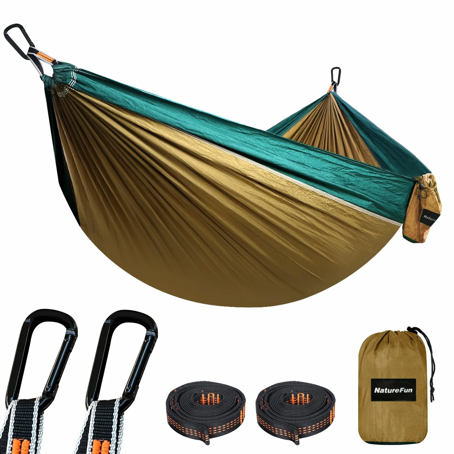 NATUREFUN Hamac Ultra-léger de Voyage Camping 300 kg Capacité de Charge 275 x 140 cm Nylon à Parachute