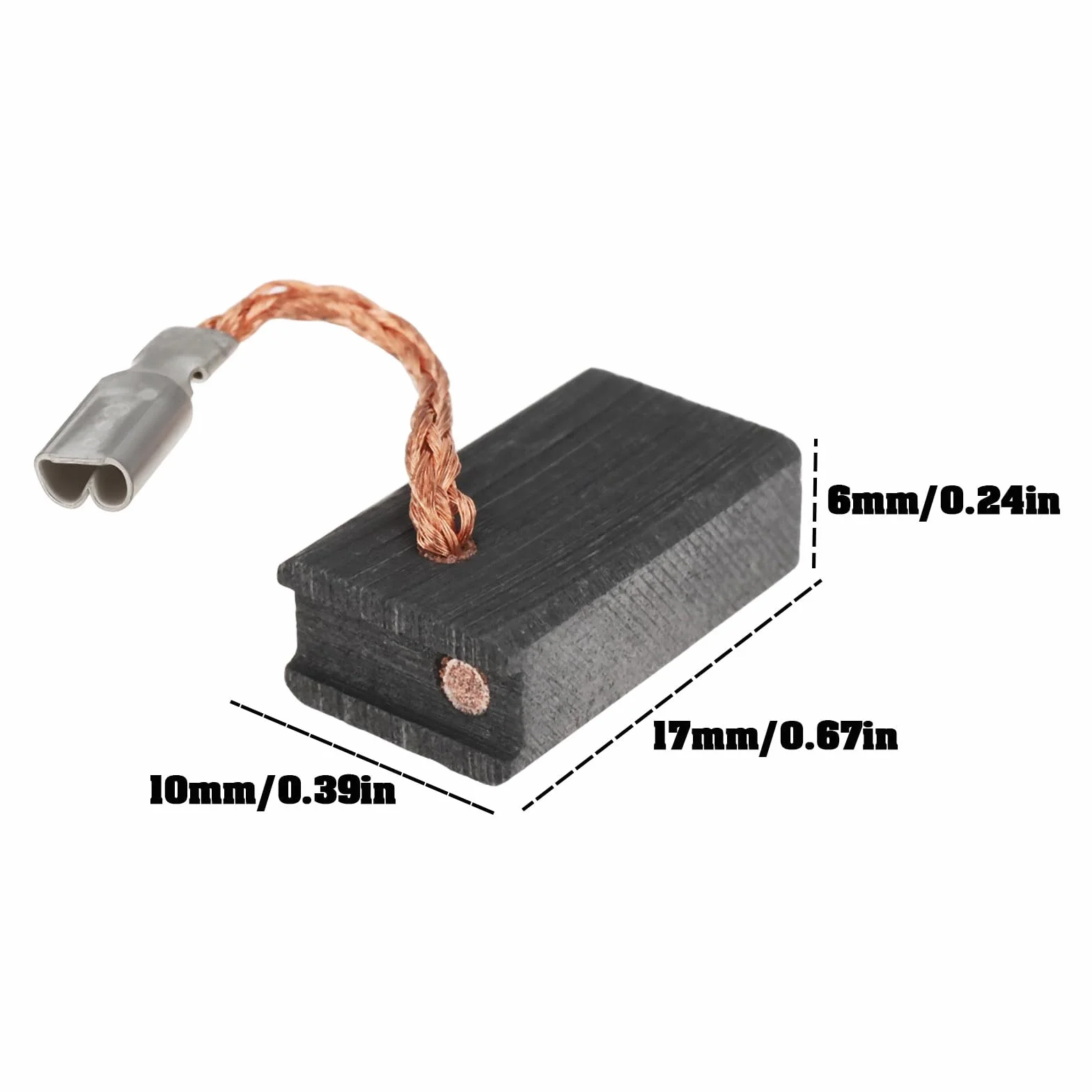 Lot de 2 Paires de Balais de Charbon à Arrêt Automatique 6 X 10 X 17 Mm Compatible avec Bosch GWS 13-125 CIE 3601G940R0 3 601 G9F 000
