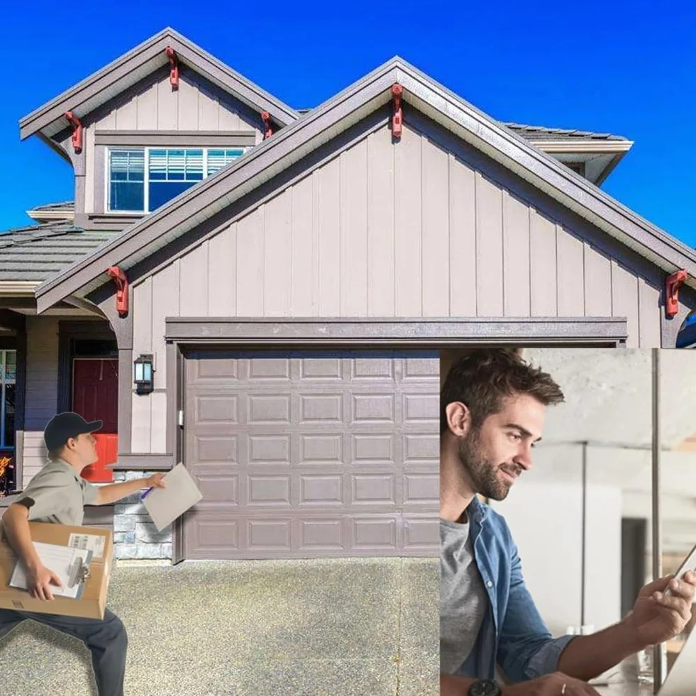 Tuya Smart Life Contrôleur d'ouverture de porte de garage WiFi avec application capteur, convient pour Alexa Home, prise européenne