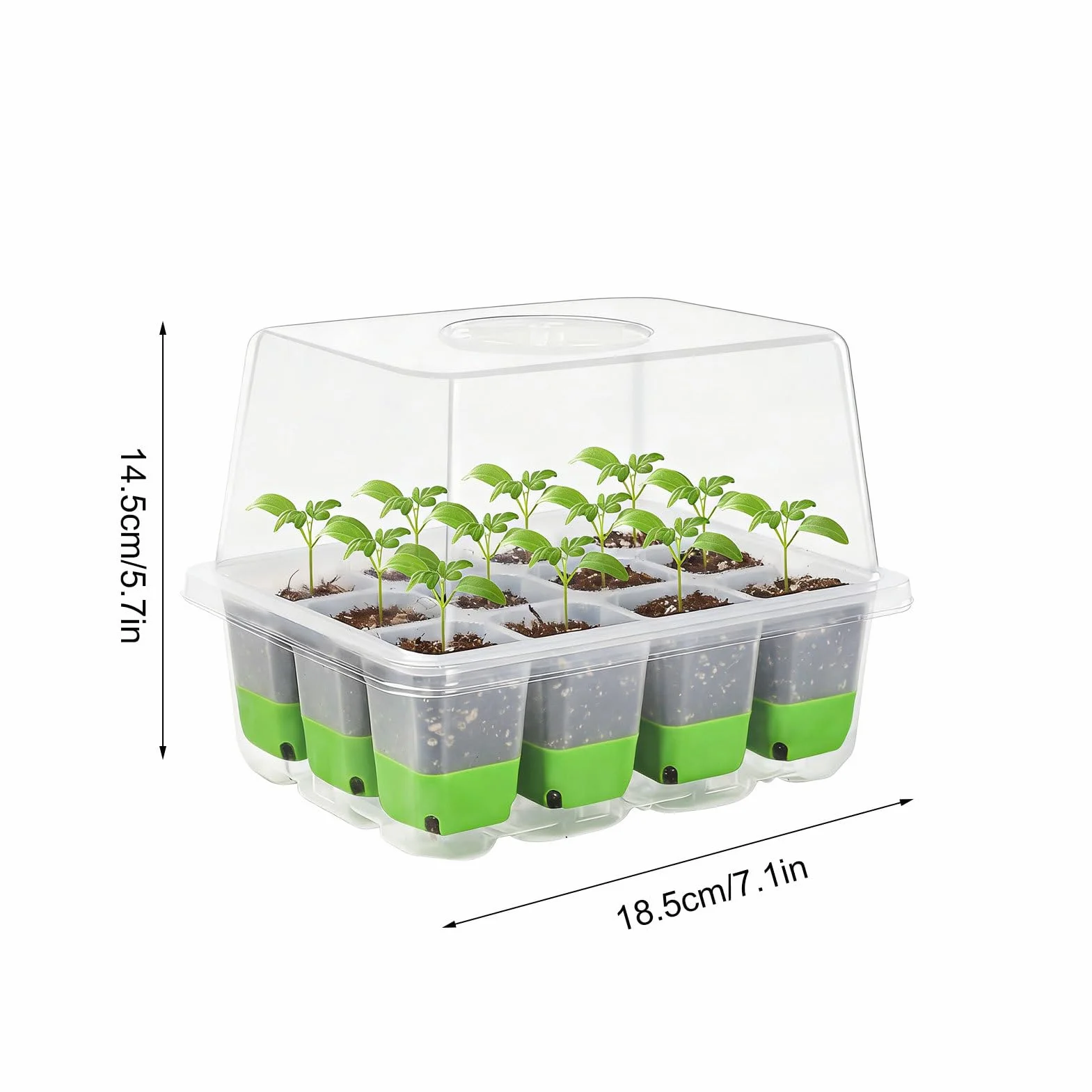 Kit de plateau de démarrage en silicone réutilisable 18,5 x 14,5 cm pour tomates légumes orchidées