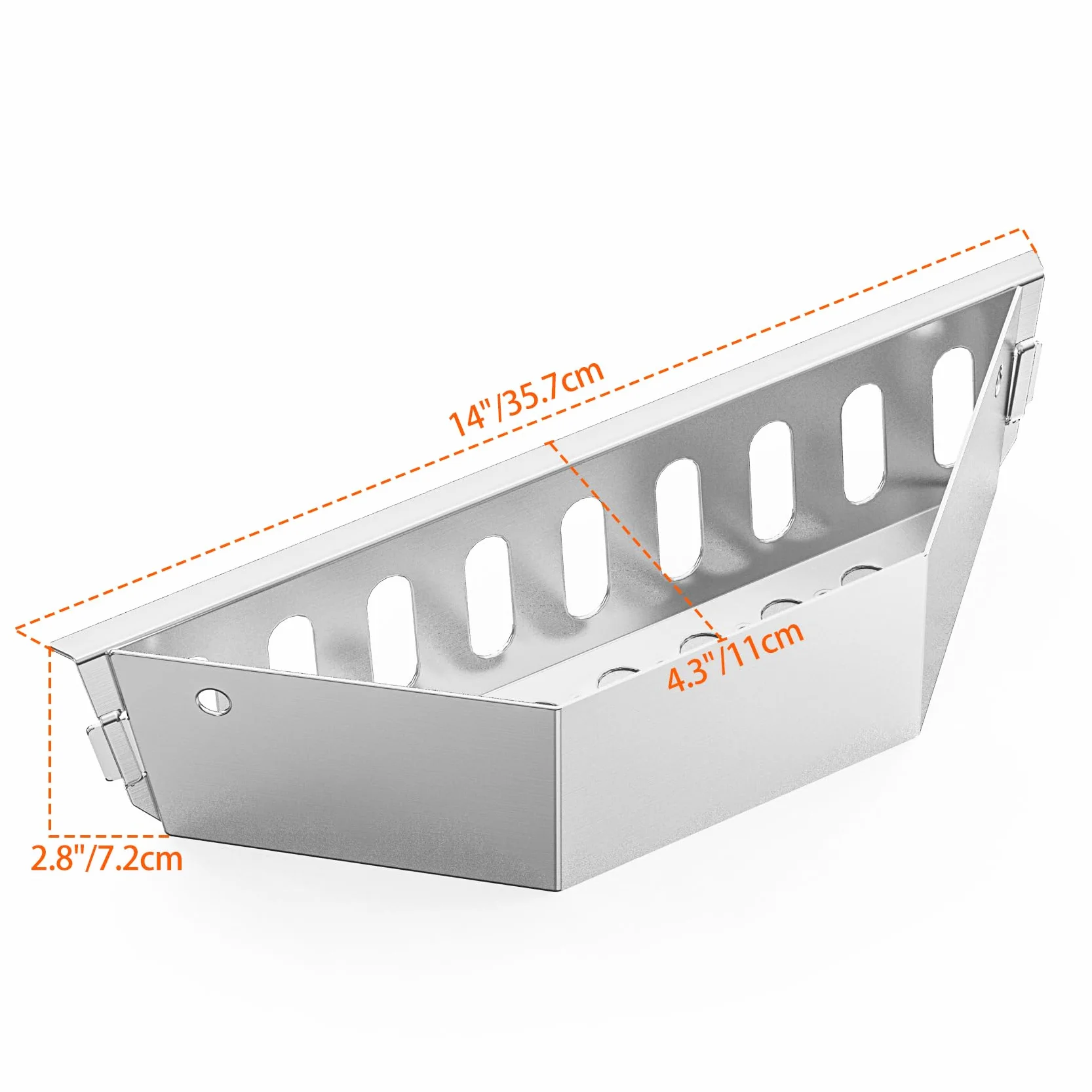 Onlyfire Panier à Charbon Acier Inoxydable pour Weber Kettle 57 cm, 2 Pièces