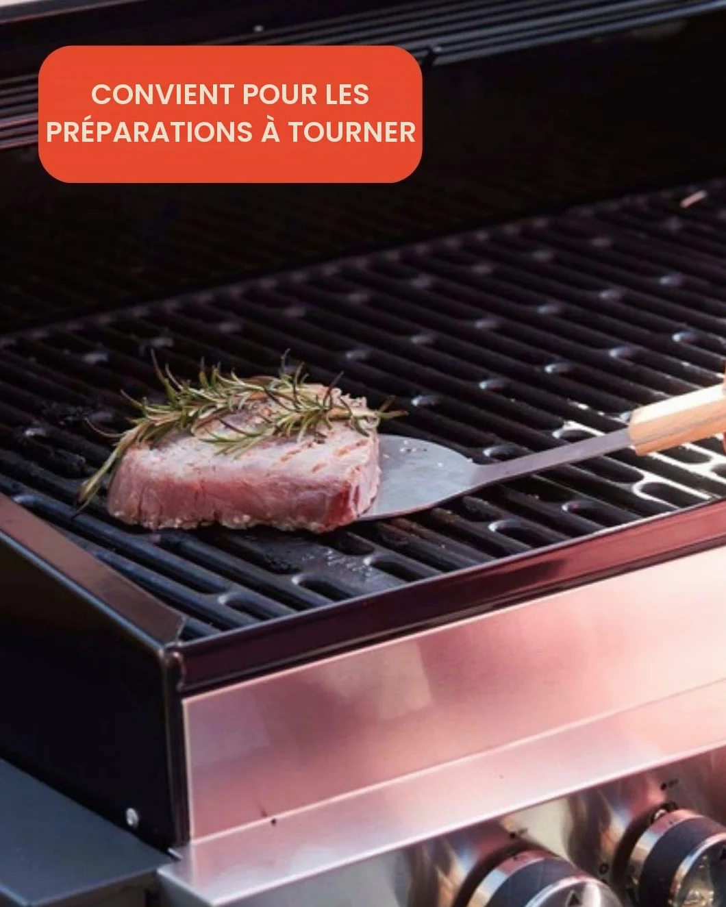 Barbecook Lot de 2 Spatules à Plancha, Acier Inox/Bouleau FSC 31 x 1 x 14 cm, Argent