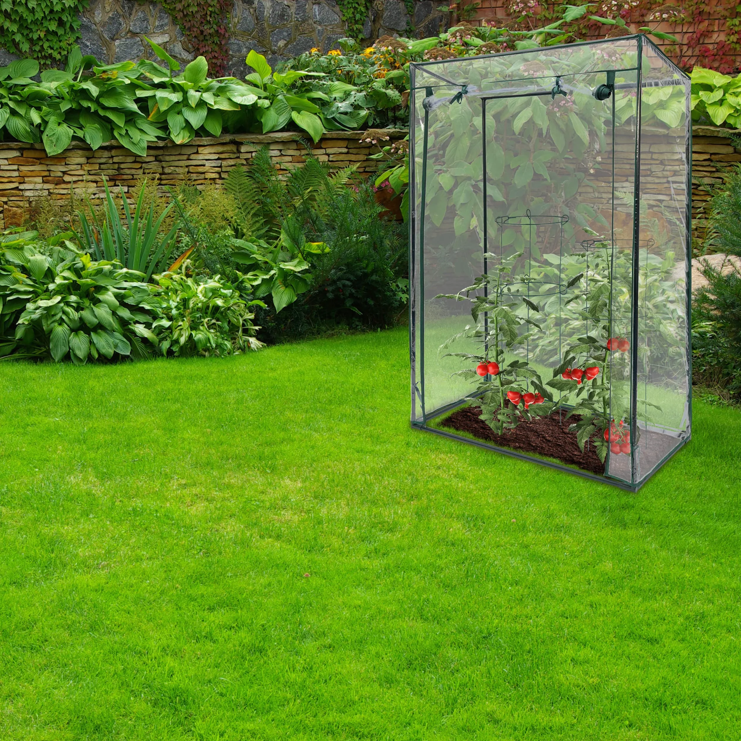 Relaxdays Serre de Jardin Tommy 150 x 100 x 50 cm Protection Légumes Tente Plantes