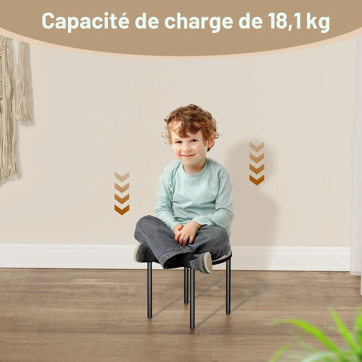Ensemble de 2 supports pour plantes 20 cm en métal - Support pour fleurs