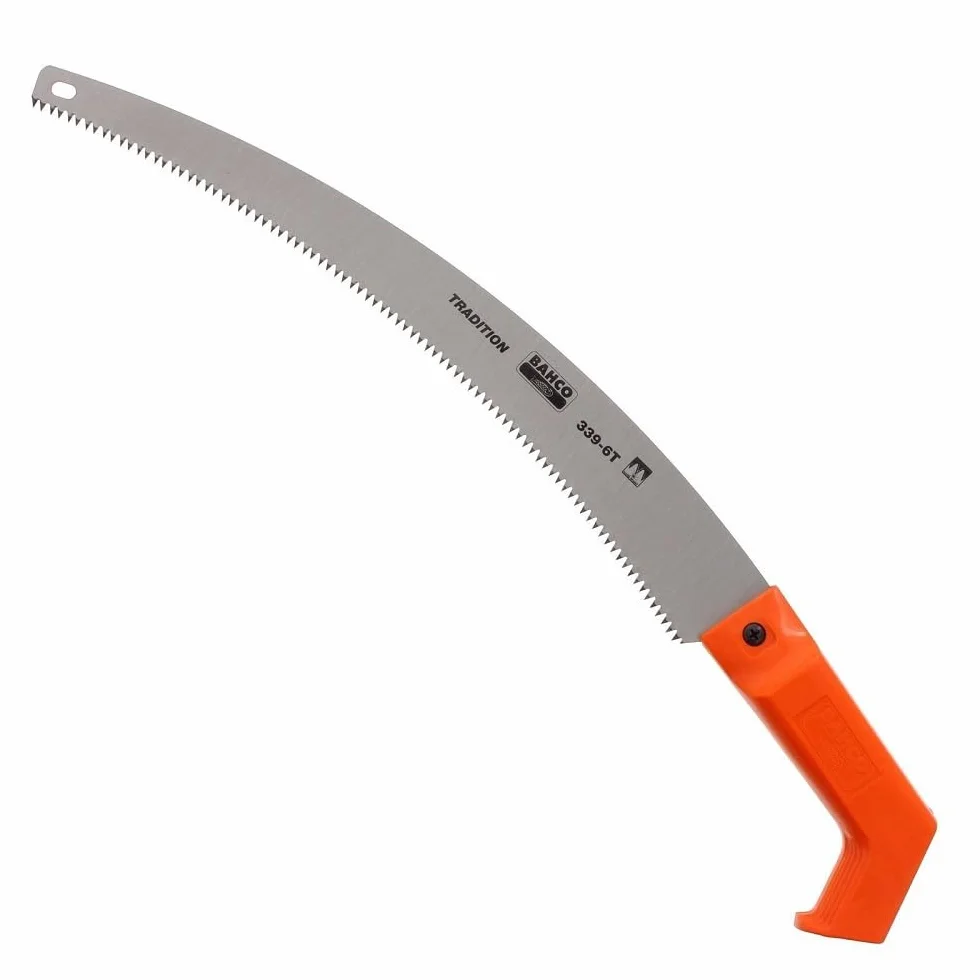 BAHCO Scie d'élagage traditionnelle 339-6T, Argenté/Orange