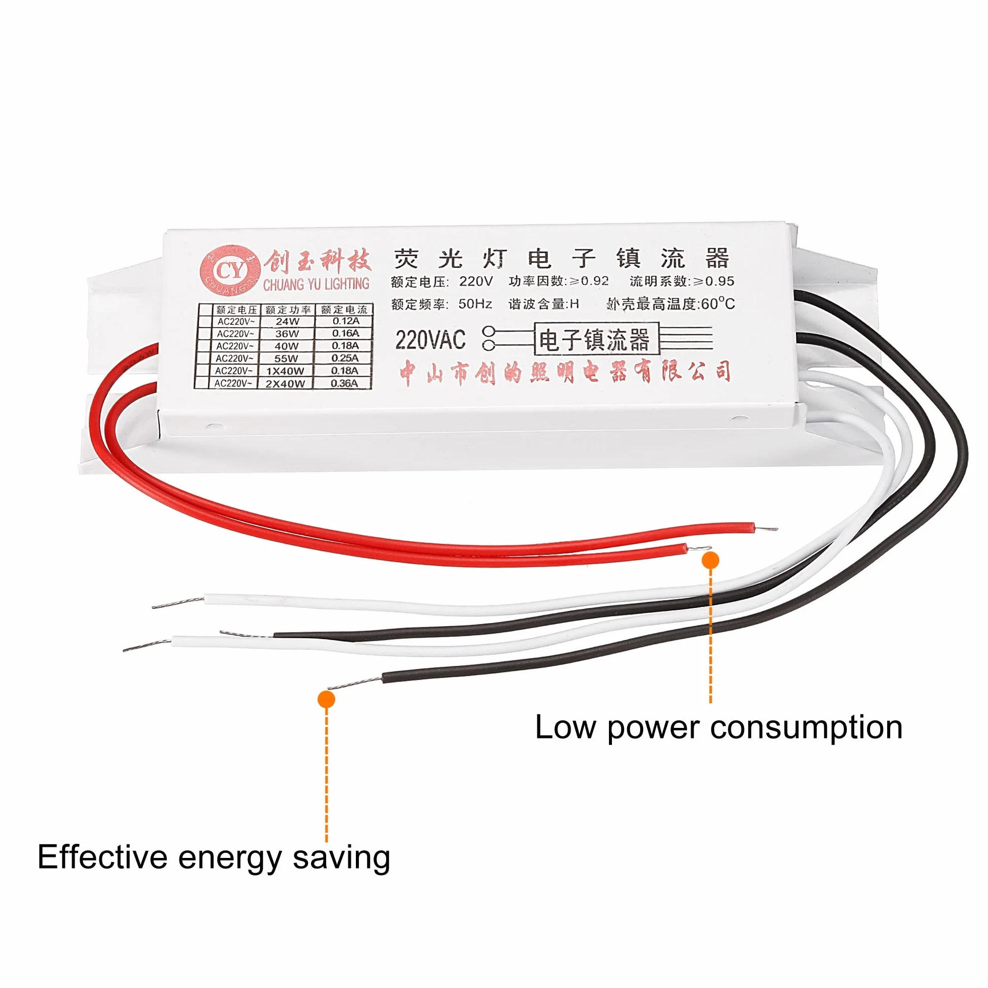 PATIKIL 6x2x1" Électronique Ballast, 220V AC 22/40-Watt H Type Fluorescent Lampe Universel Ballast Tube Instant Démarrer, Blanc