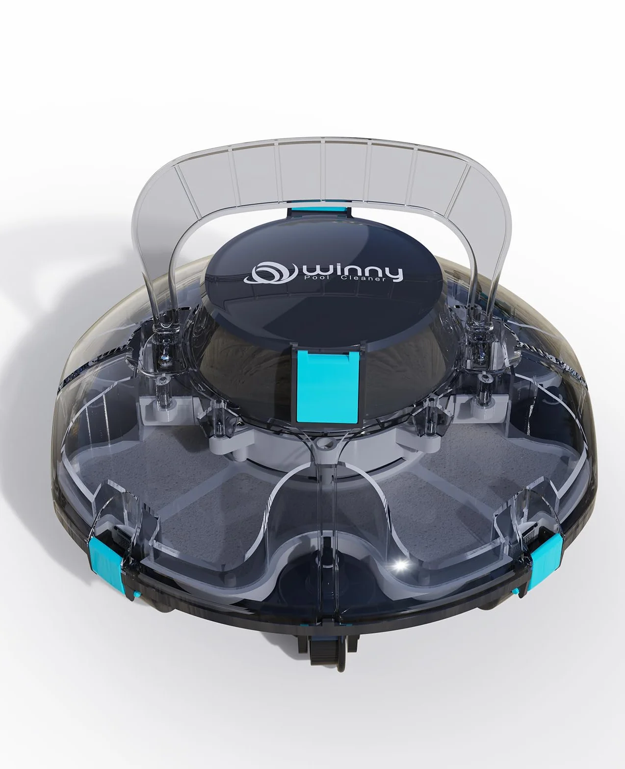Winny 200P Robot Piscine sans Fil, Aspirateur Piscine Autonomie 80 Min, Double Filtration, Stationnement Automatique