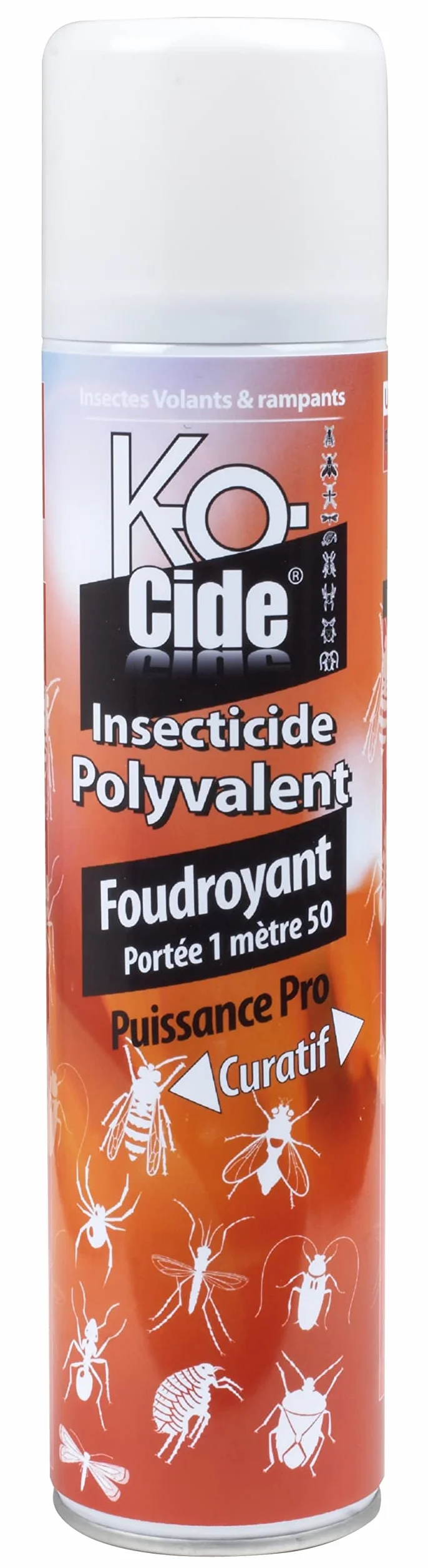 Foudroyant Polyvalent Insecticide Volants Rampants Valve Mini-Jet 400 ml