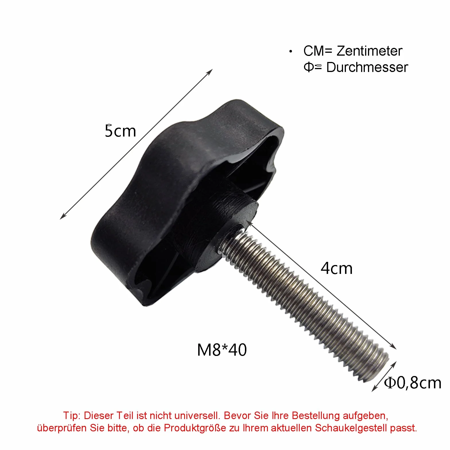 Pièces de Rechange pour balancelle Timyrimy Mod. 3, Connecteur Toit de balançoire, Réglage Inclinaison Toit (1 pièce)