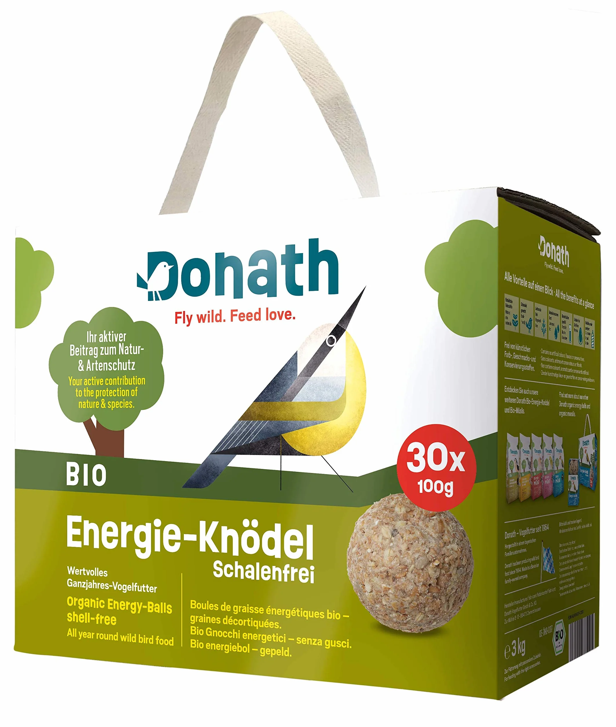 Donath Bio Boules d'Energie sans Coquille 30 Unités
