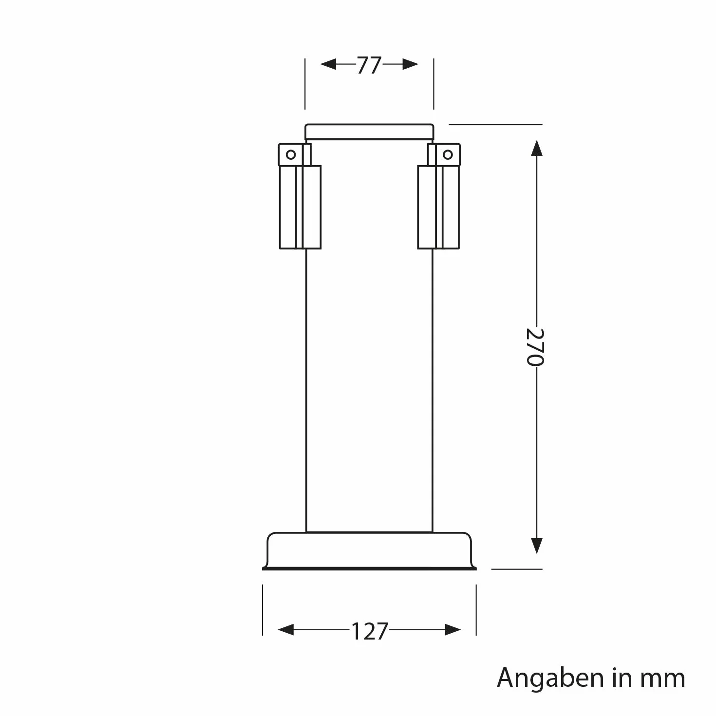 ledscom.de Colonne de Prises de Courant de Jardin PORU IP44 Acier Inoxydable Noir 27 cm
