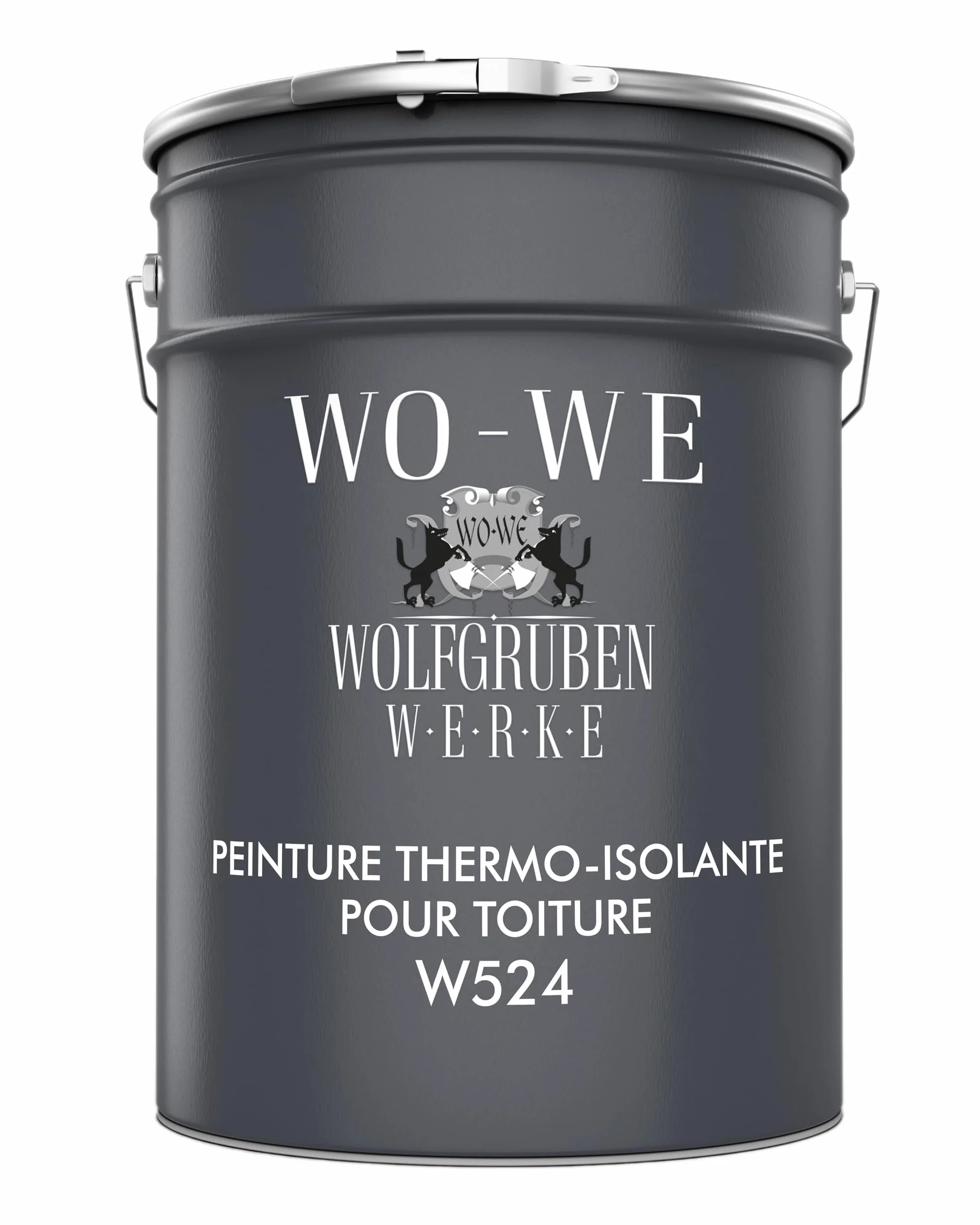 WO-WE Peinture d'isolation toiture W524 - Revetement Thermo pour toit, tuile - Protection intempéries - Blanc 10L