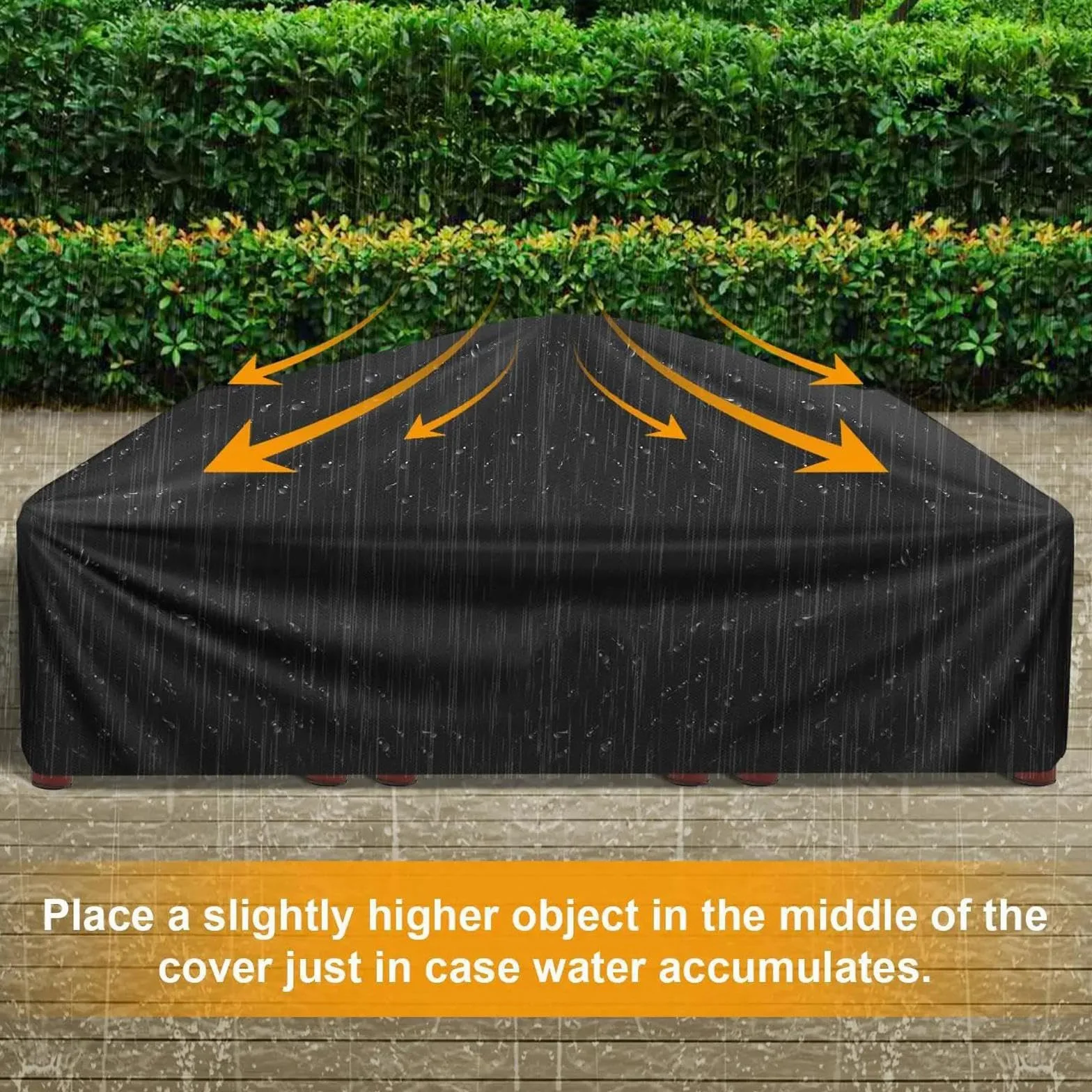 Bache de Protection Exterieur Table, 120x90x30cm/LxWxH Housse Protection Table de Jardin Exterieur Bâche Protection Salon de Jardin Résistance au Vent Rectangulaire Housse Chaise Meubles