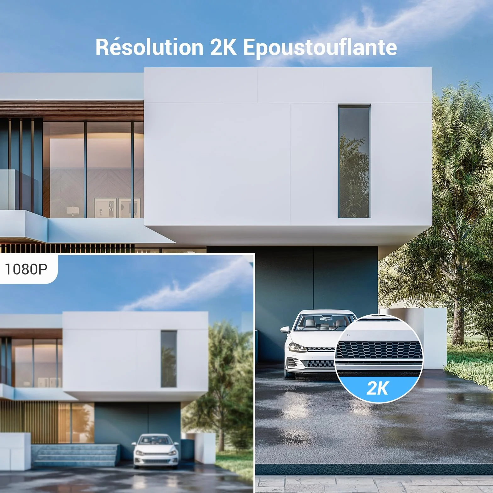 EZVIZ CP7 2K Visiophone Connecté Interphone Vidéo 7 Pouces Moniteur Tactile Unlock à Distance 2 Fils Détection Humaine RFID Audio Bidirectionnel Vision Nocturne Étanche WiFi bi-Bande