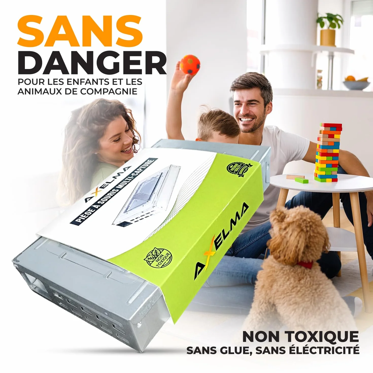 AXELMA Piège à Souris Vivantes Multi-Capture – Attrape Souris sans Tuer en Métal, Sécurisé Enfants Animaux, Réutilisable