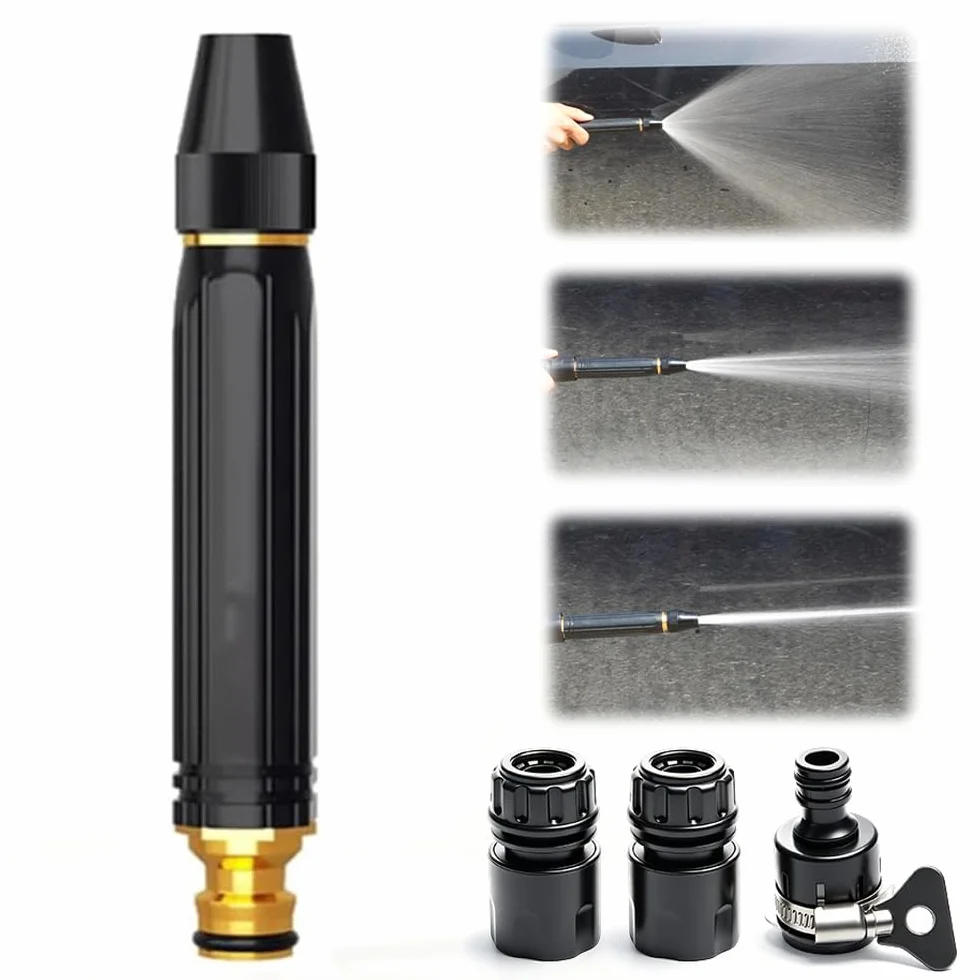 Pistolet Nettoyeur Haute Pression 360° Réglable Buse, Embout Tuyau Arrosage Accessoire de Pulvérisation