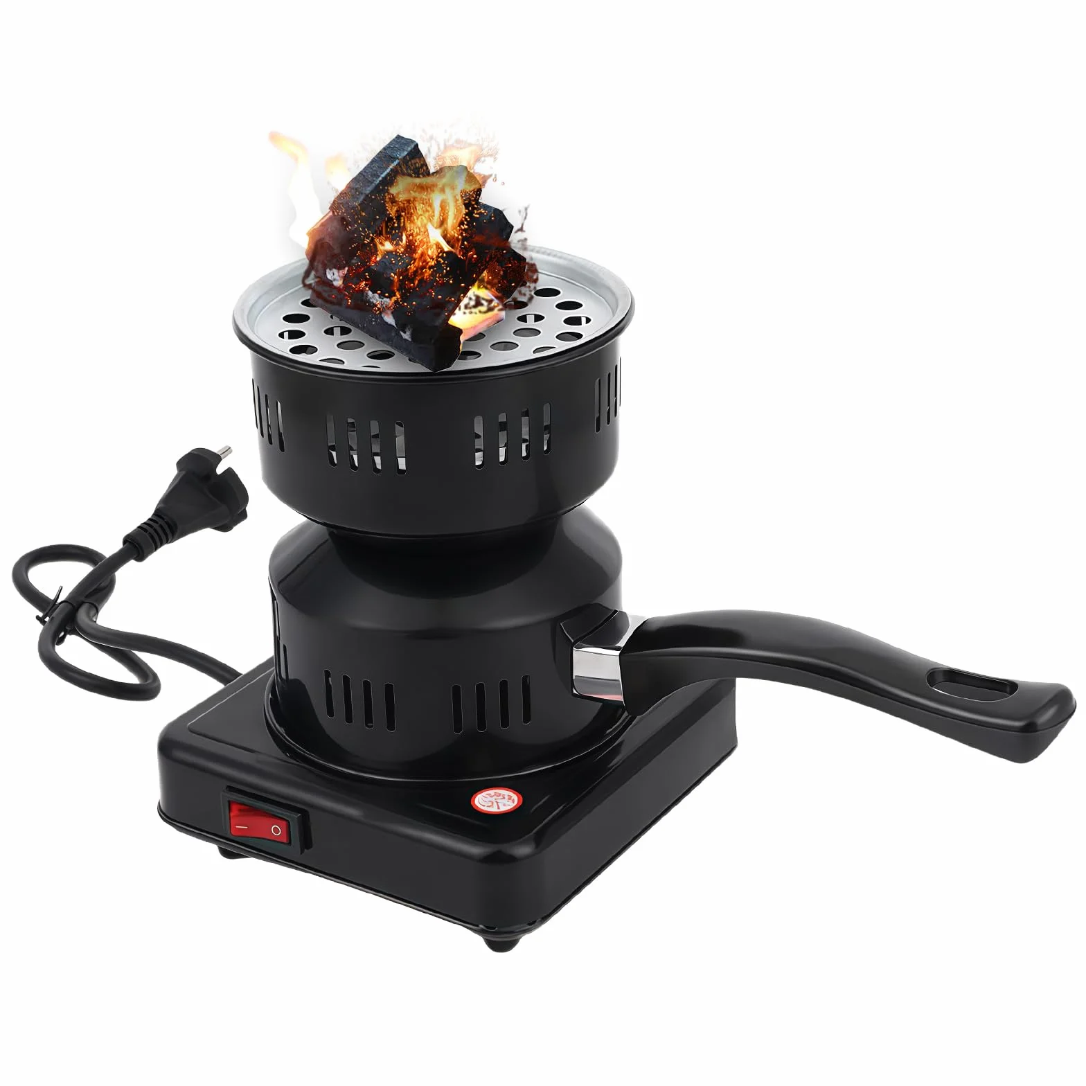 Allume-Charbon Électrique 500W Allumeur Barbecue Charbon de Bois Brûleur Camping
