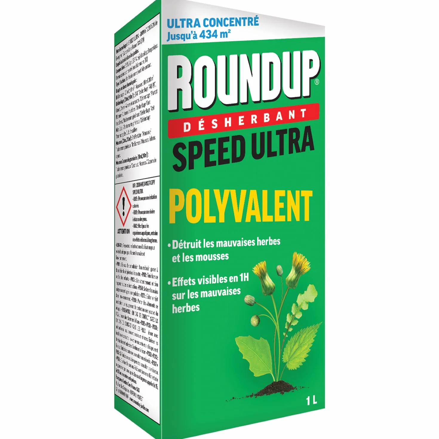 Roundup Désherbant Concentré Multi-usages 1L